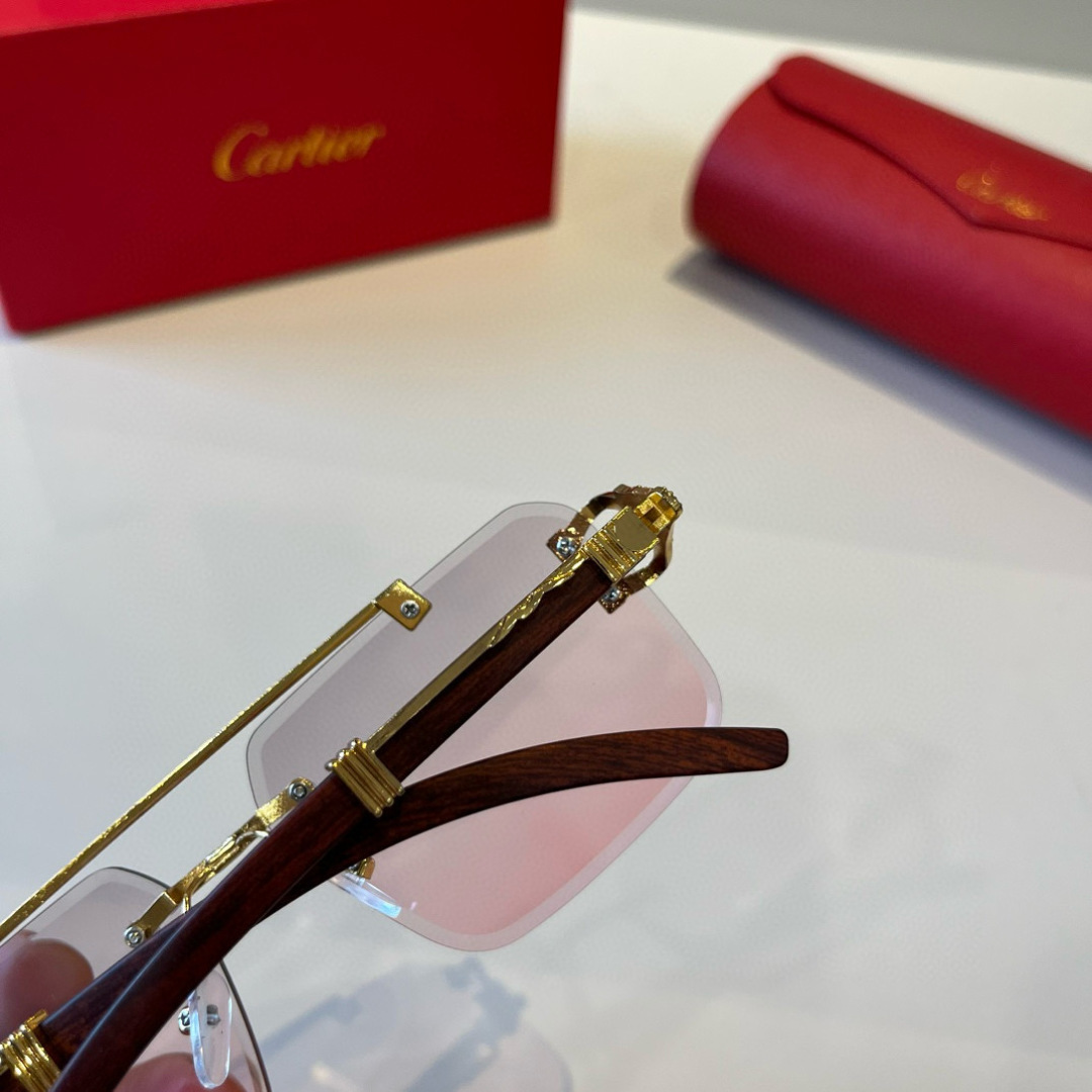 CARTIER カルティエ メガネ フレーム 8878 60 18-148 メンズ レディース ピンク ブラック ブラウン 多色展開 - 画像 6