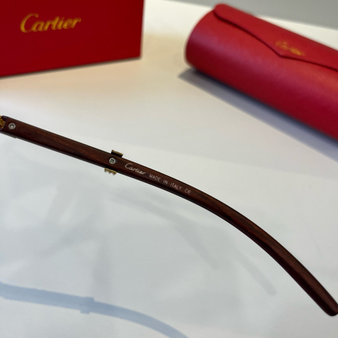 CARTIER カルティエ メガネ フレーム 8878 60 18-148 メンズ レディース ピンク ブラック ブラウン 多色展開 - 画像 9