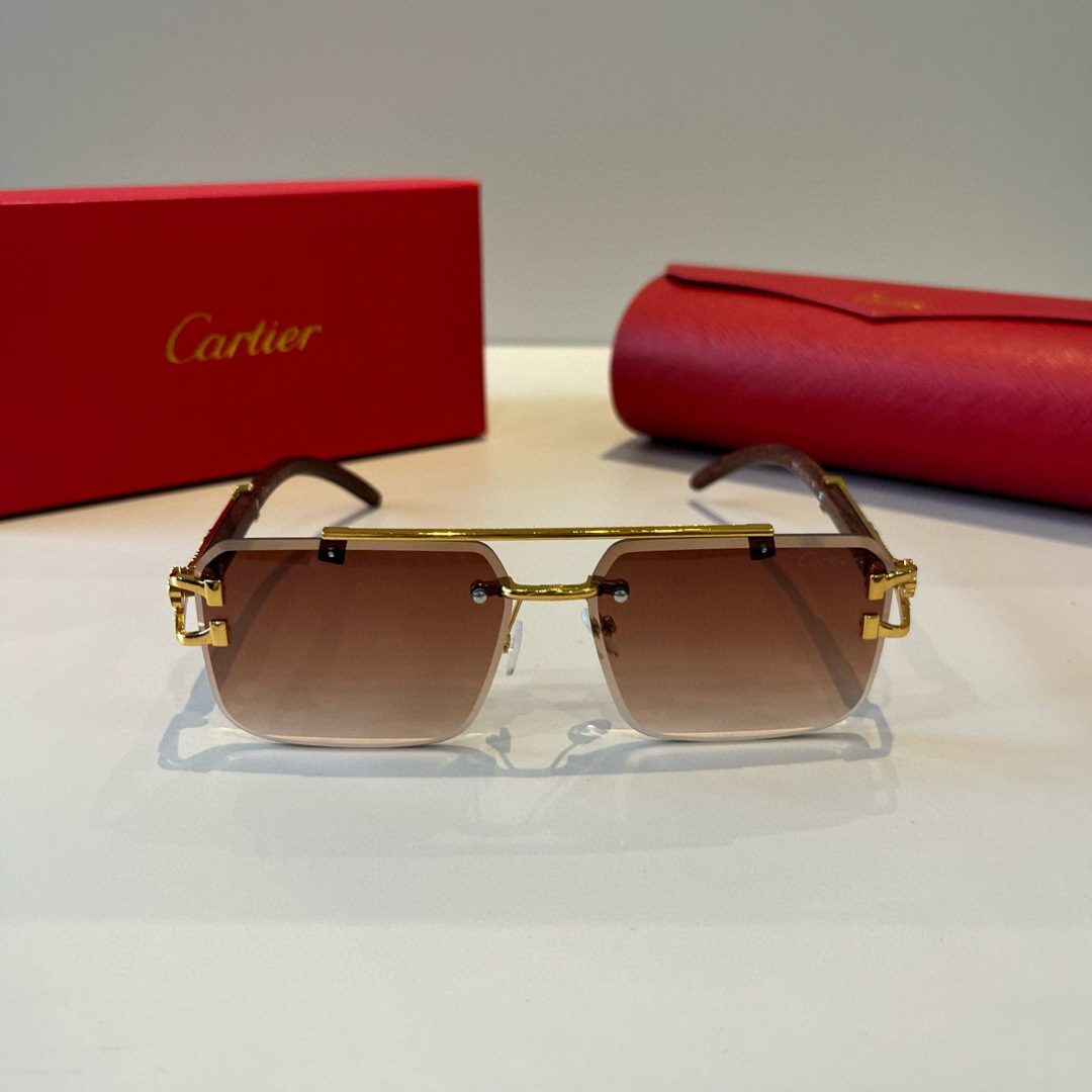 CARTIE カルティエ サングラス サングラス メンズ レディース ブラック ブラウン ピンク ブラック - 画像 3