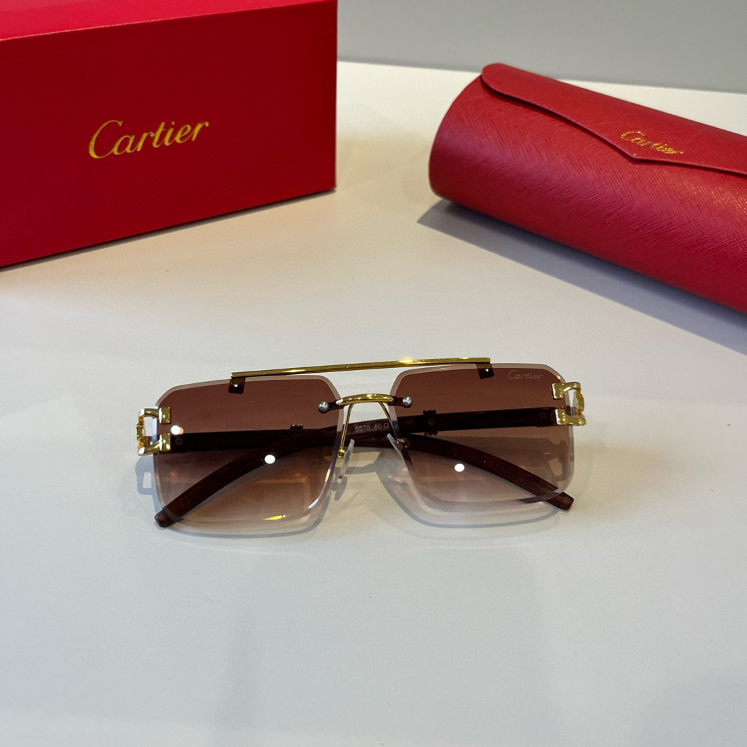 CARTIE カルティエ サングラス サングラス メンズ レディース ブラック ブラウン ピンク ブラック - 画像 5
