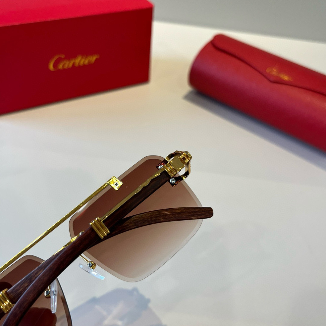 CARTIE カルティエ サングラス サングラス メンズ レディース ブラック ブラウン ピンク ブラック - 画像 8