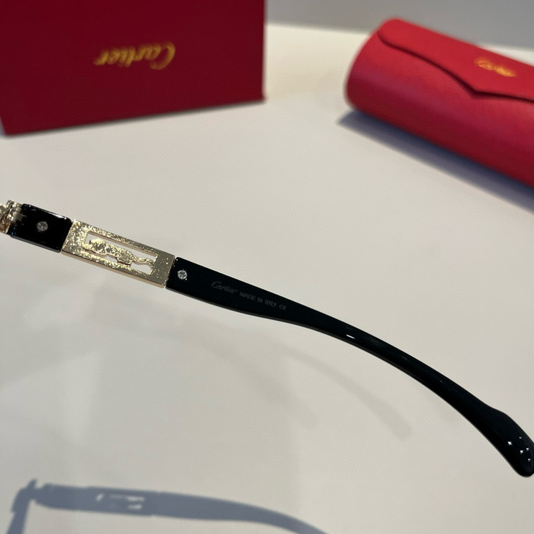 CARTIE カルティエ サングラス メンズ フレームレス 超軽量 メタル ブラック ブラウン 31449 - 画像 6