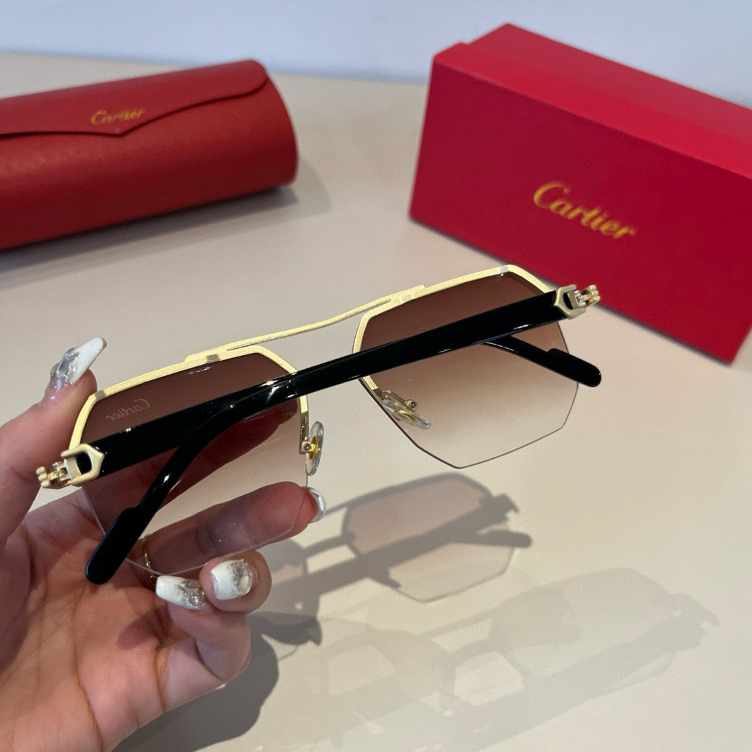 CARTIE カルティエ サングラス メタルフレーム ブラック ブラウングラデーション 31452 - 画像 5