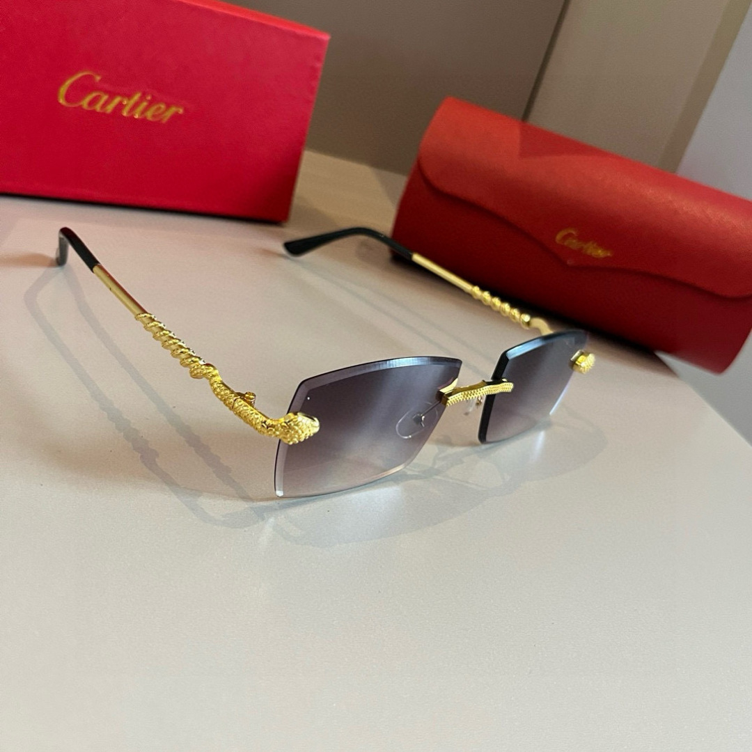Cartier カルティエ メンズ サングラス デザイン 限定モデル ブラック レッド インテリア 高級感 オーバーサイズ 35