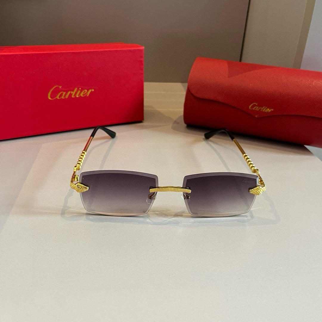 Cartier カルティエ メンズ サングラス デザイン 限定モデル ブラック レッド インテリア 高級感 オーバーサイズ 35 - 画像 2
