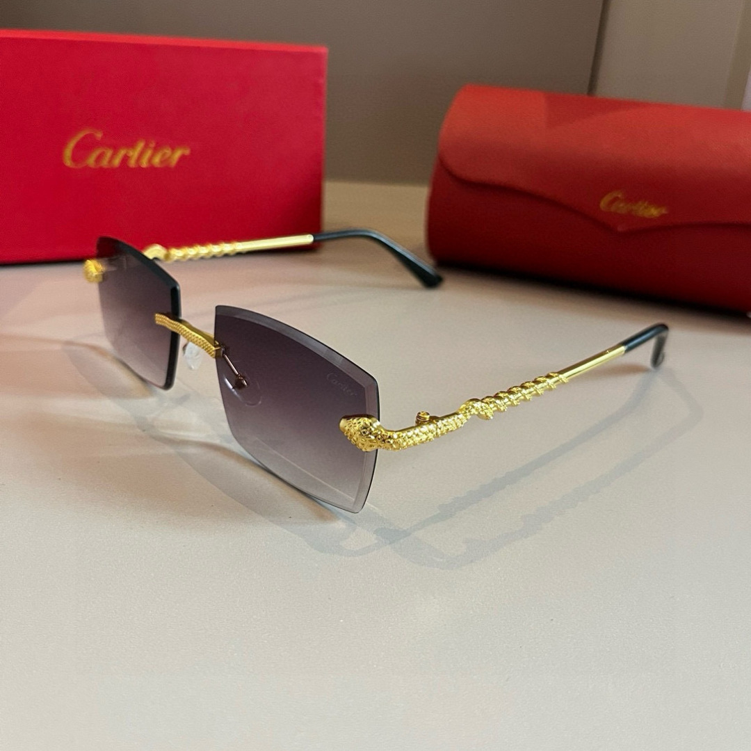 Cartier カルティエ メンズ サングラス デザイン 限定モデル ブラック レッド インテリア 高級感 オーバーサイズ 35 - 画像 3
