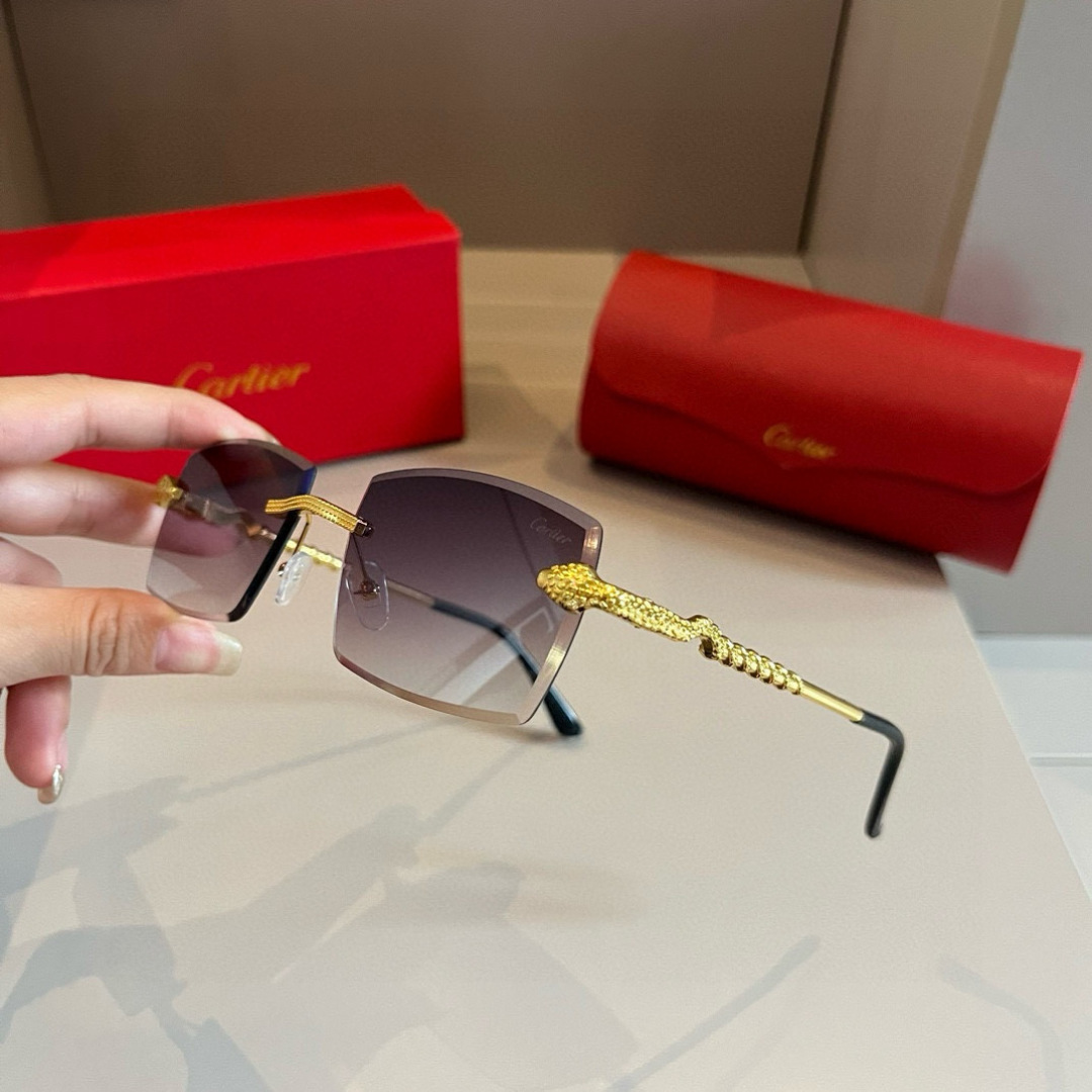 Cartier カルティエ メンズ サングラス デザイン 限定モデル ブラック レッド インテリア 高級感 オーバーサイズ 35 - 画像 4