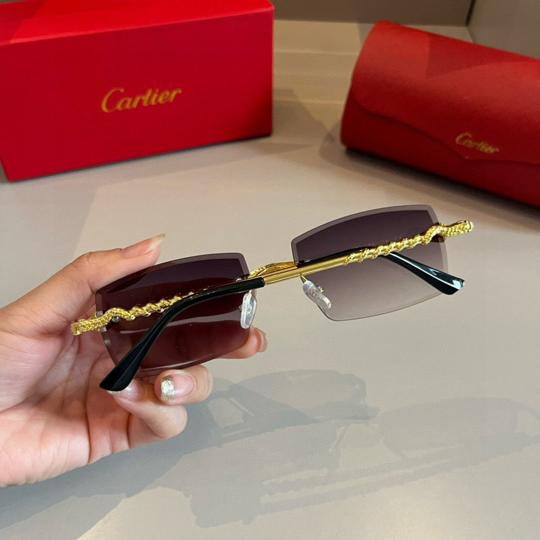 Cartier カルティエ メンズ サングラス デザイン 限定モデル ブラック レッド インテリア 高級感 オーバーサイズ 35 - 画像 7