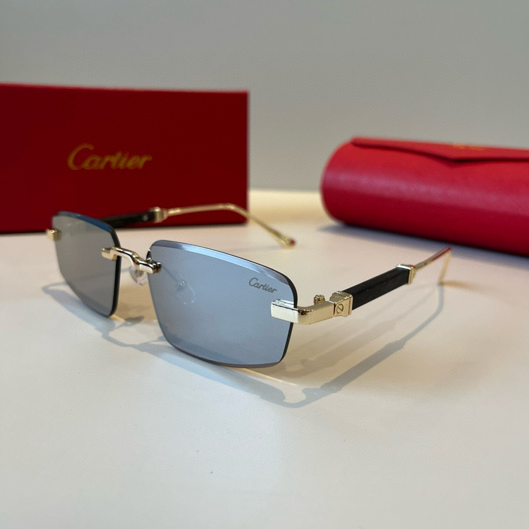 CARTIER カルティエ サングラス メタルフレーム トゥルーステート ブラック グラデーション メンズ レディース 全3色 - 画像 4