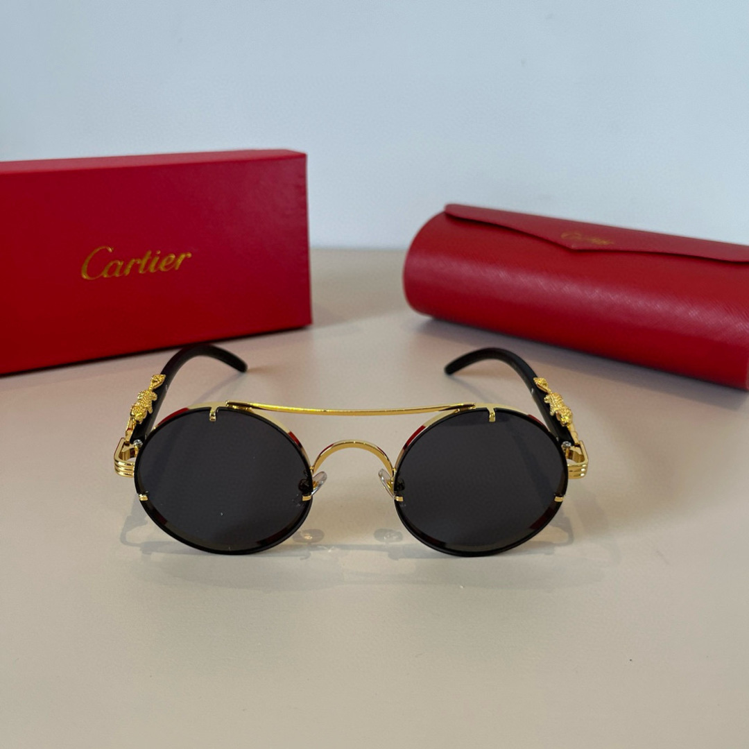 CARTIE カルティエ ポイントサングラス 6108 メンズ レディース ブラック プレミアムスタイル - 画像 4