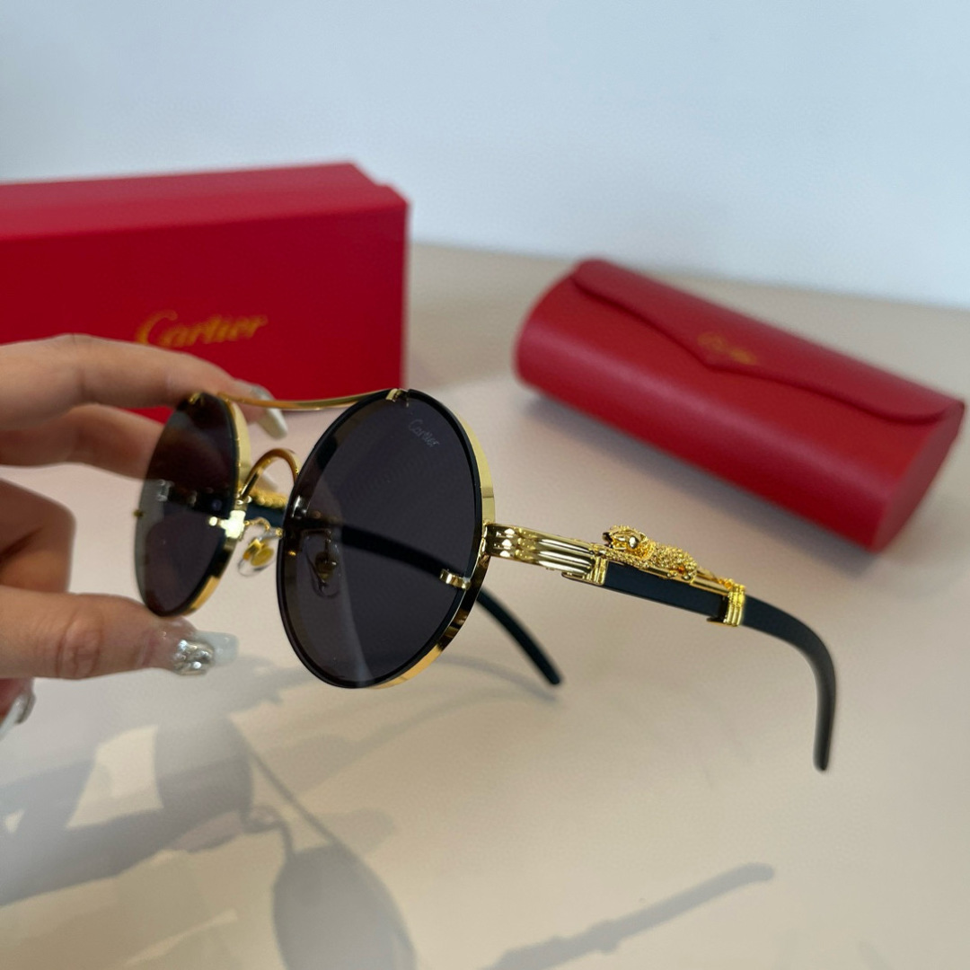 CARTIE カルティエ ポイントサングラス 6108 メンズ レディース ブラック プレミアムスタイル - 画像 6