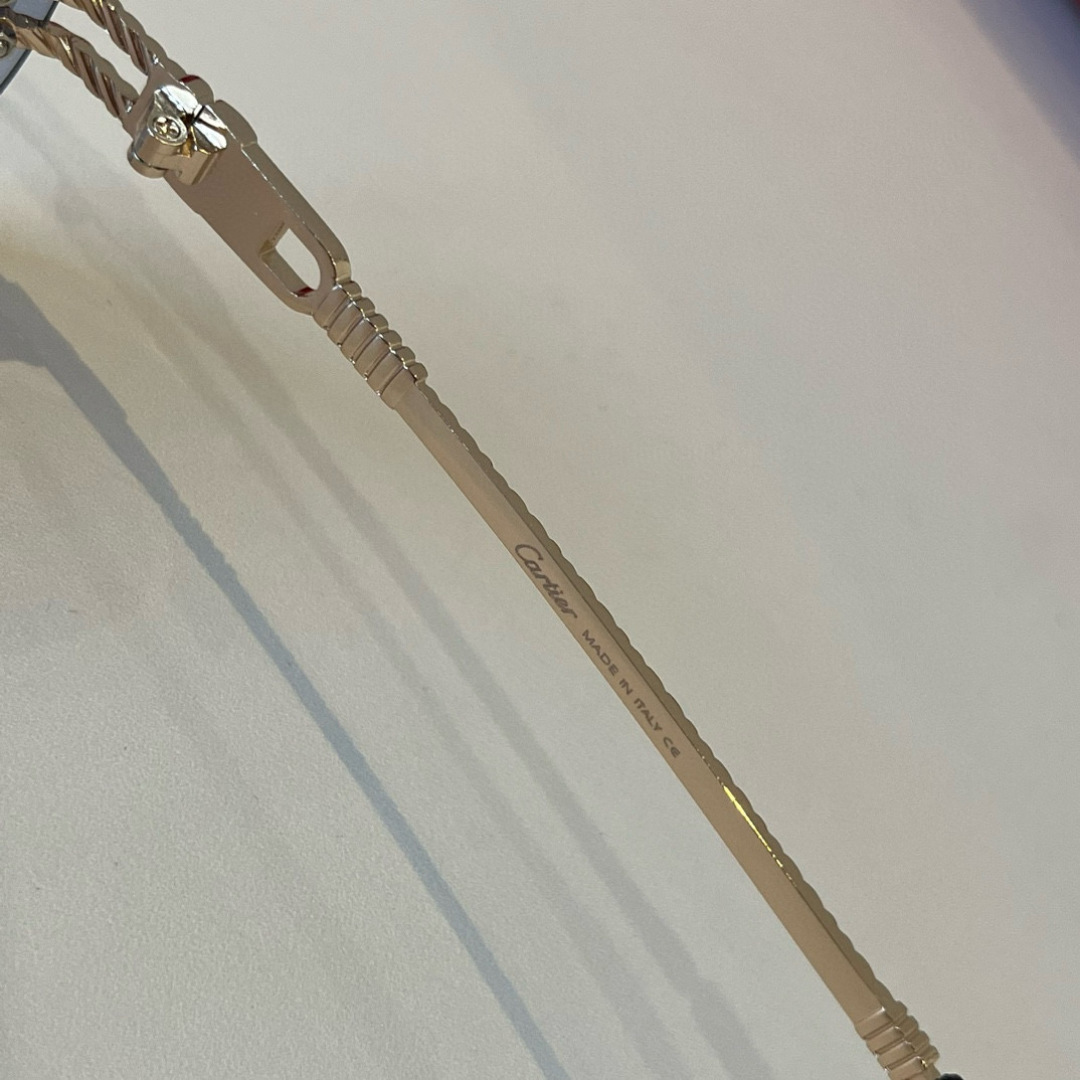 Cartier カルティエ サングラス フレームレス 金属 メタル メンズ レディース ブルーレンズ 17477 多色展開 - 画像 3