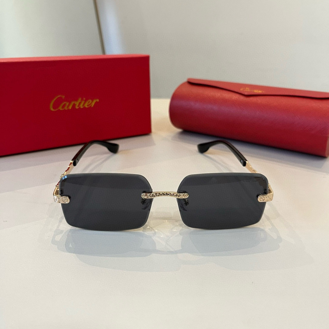 CARTIE カルティエ サングラス 無縁 メタル レディース メンズ ブラック ホワイト レdz - 画像 3