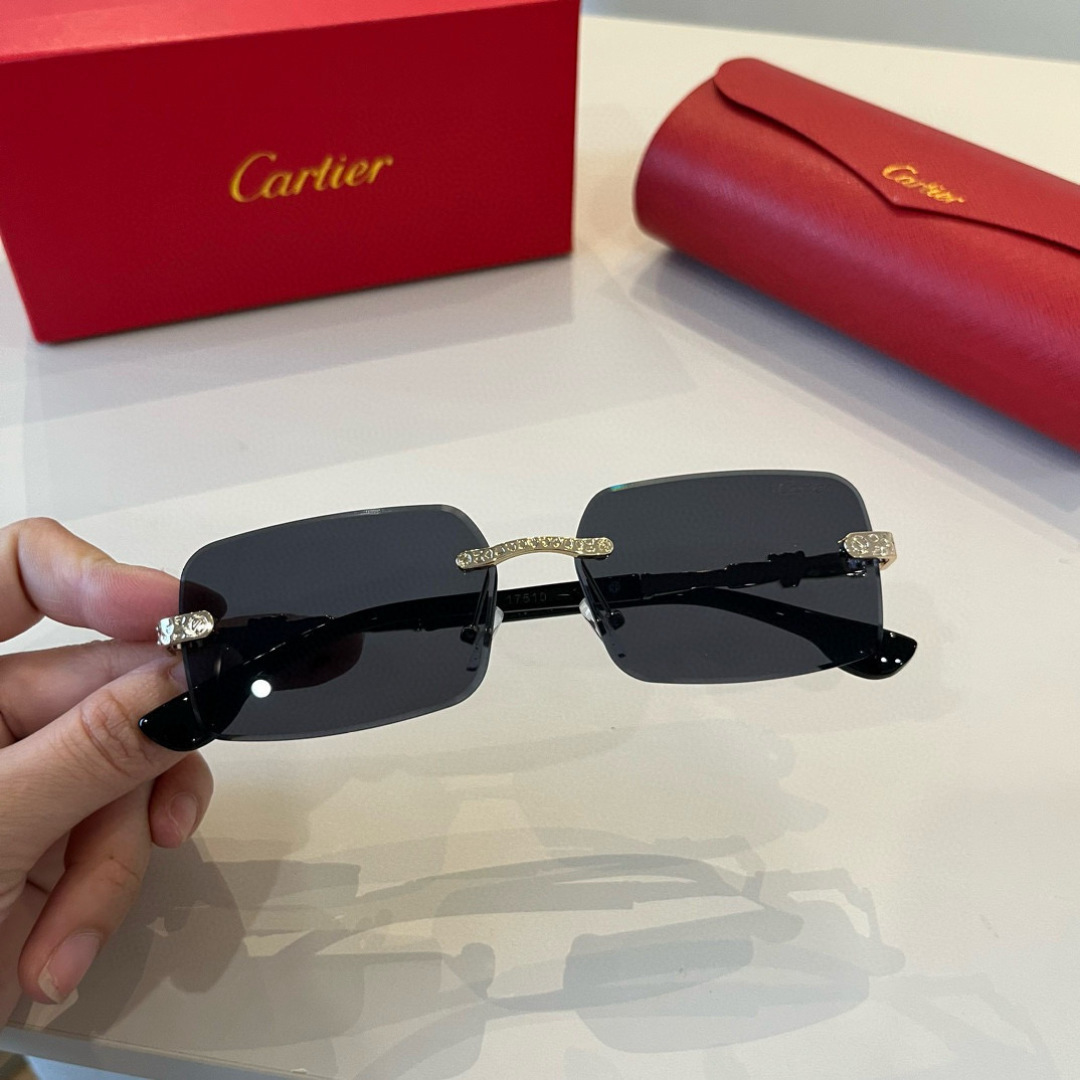 CARTIE カルティエ サングラス 無縁 メタル レディース メンズ ブラック ホワイト レdz - 画像 5