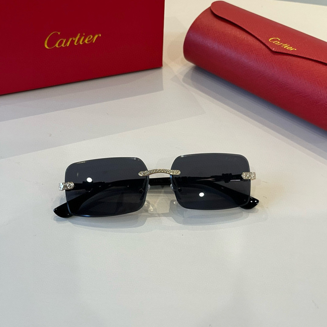 CARTIE カルティエ サングラス 無縁 メタル レディース メンズ ブラック ホワイト レdz - 画像 6