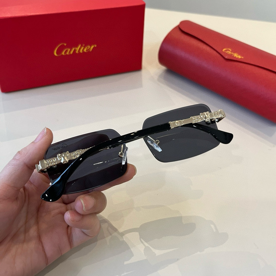 CARTIE カルティエ サングラス 無縁 メタル レディース メンズ ブラック ホワイト レdz - 画像 9