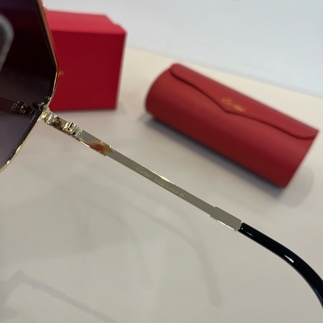 CARTE カルティエ メンズサングラス 63 7-19 軽量 フレームレス メンズ ブラック - 画像 2