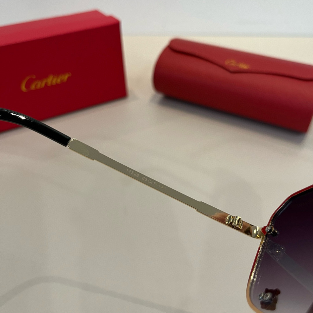 CARTE カルティエ メンズサングラス 63 7-19 軽量 フレームレス メンズ ブラック - 画像 3