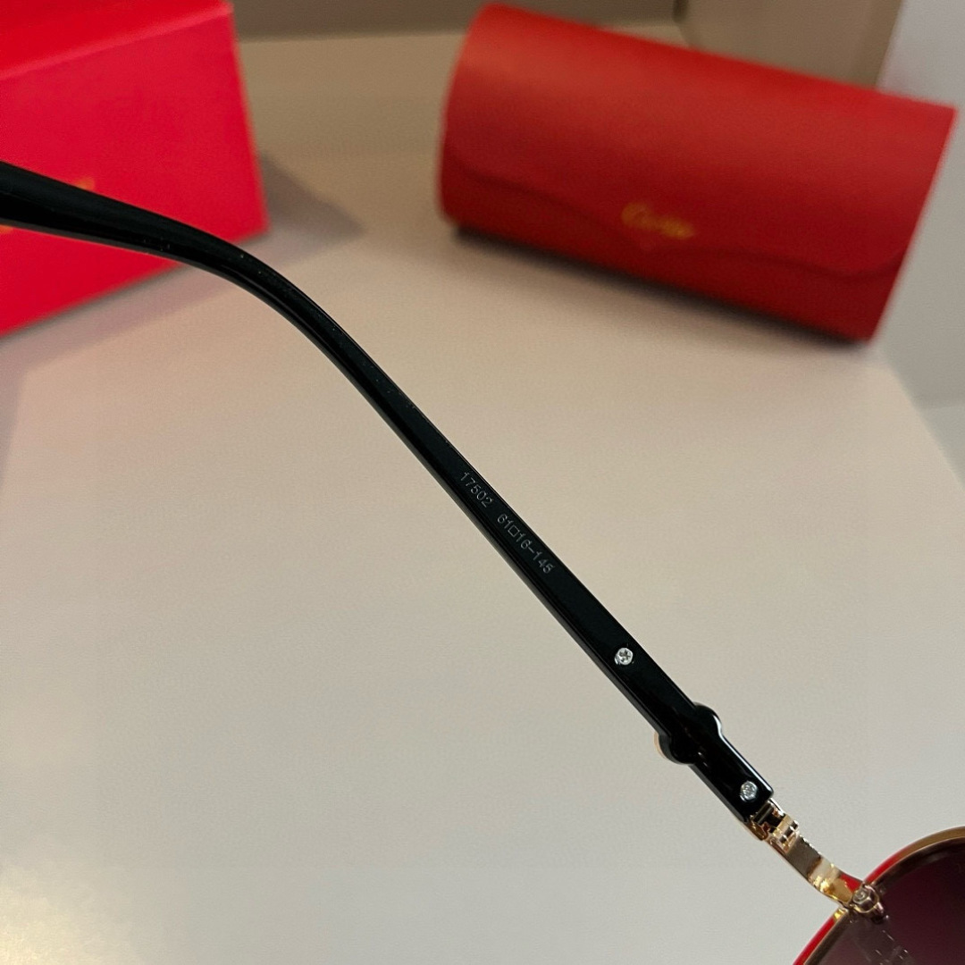 CARTIE カルティエ メンズ サングラス メタルフレーム 軽量 ブラック ブラウン 多色展開 - 画像 9