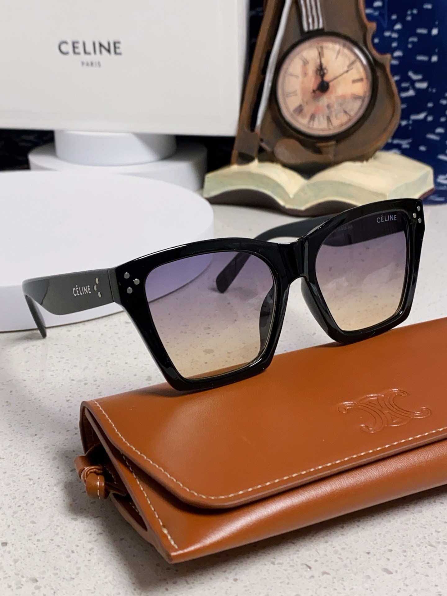 CELINE セリーヌ サングラス P125 フォルム サイズ グラデーション メンズ レディース ブラック 多色展開 - 画像 2