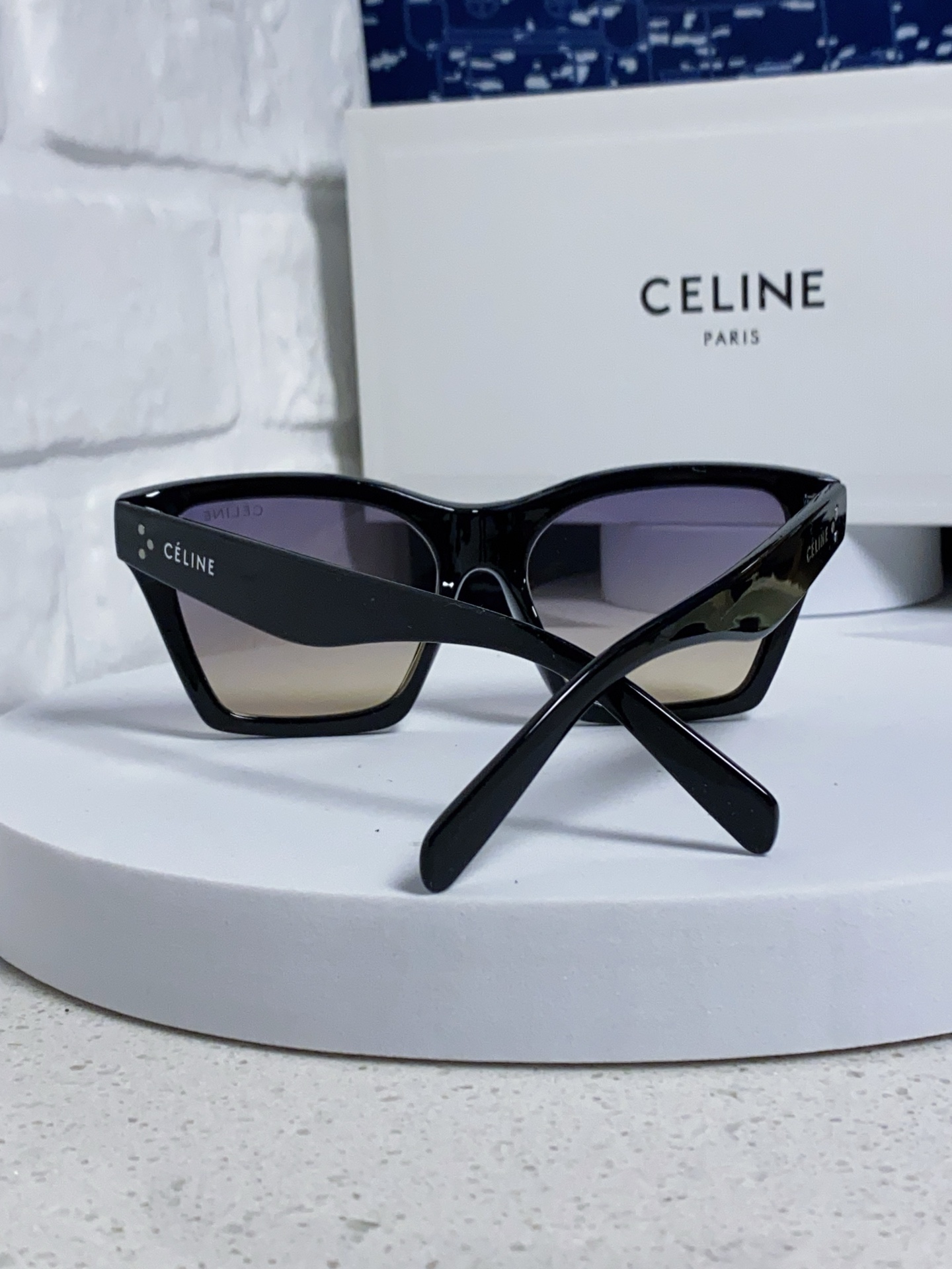 CELINE セリーヌ サングラス P125 フォルム サイズ グラデーション メンズ レディース ブラック 多色展開 - 画像 6
