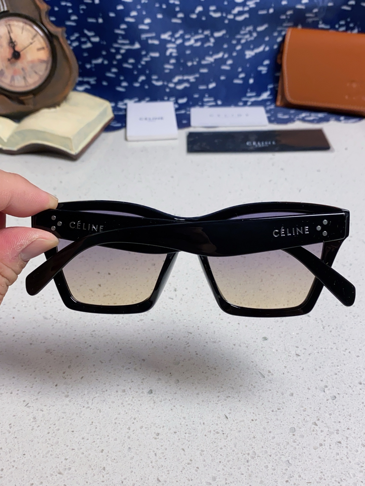 CELINE セリーヌ サングラス P125 フォルム サイズ グラデーション メンズ レディース ブラック 多色展開 - 画像 8