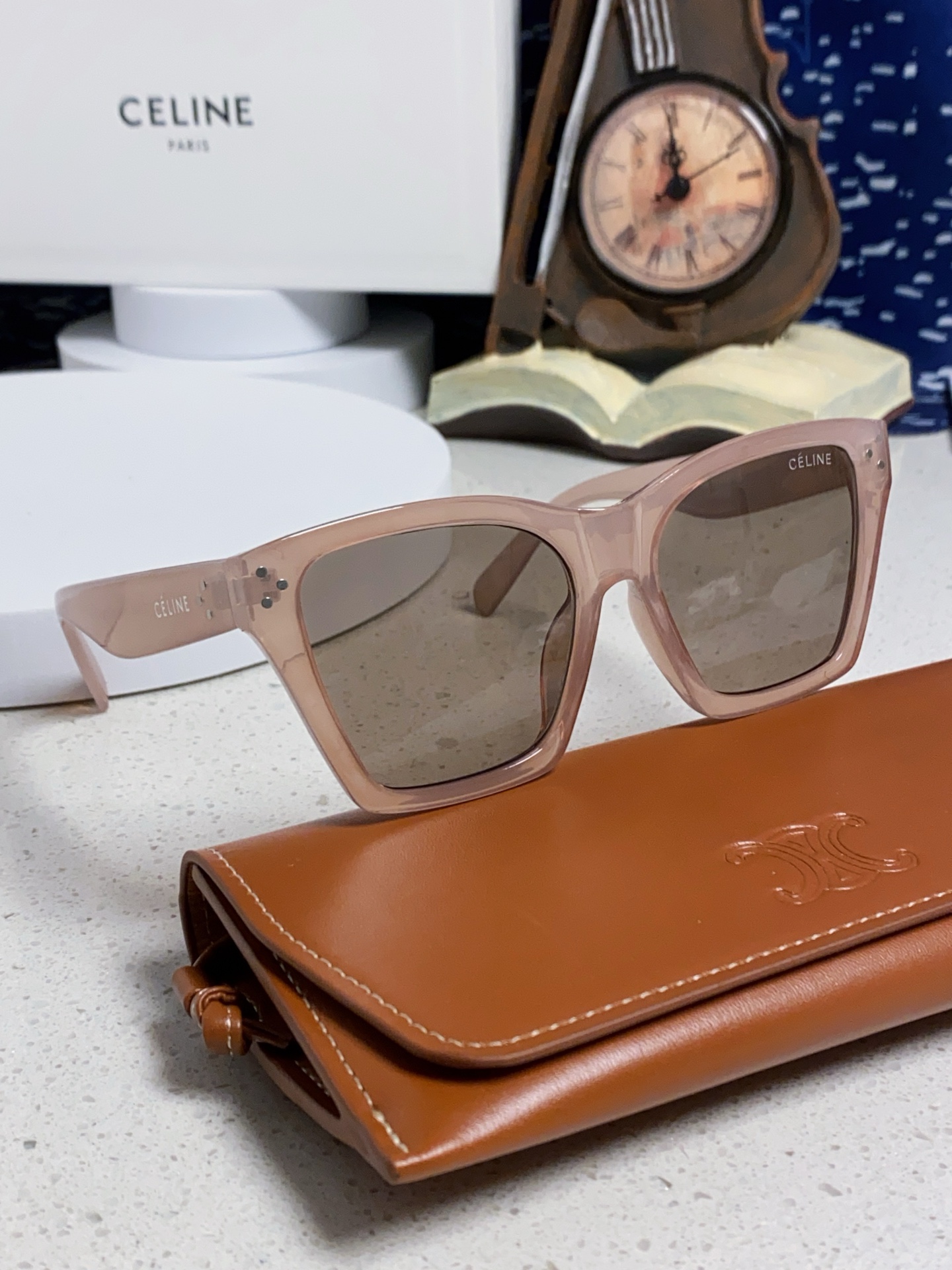 CELINE セリーヌ サングラス P125 サイズ 55-18-145 UVカット 大判 ファッション インスタ映え ピンク 多色展開 - 画像 3