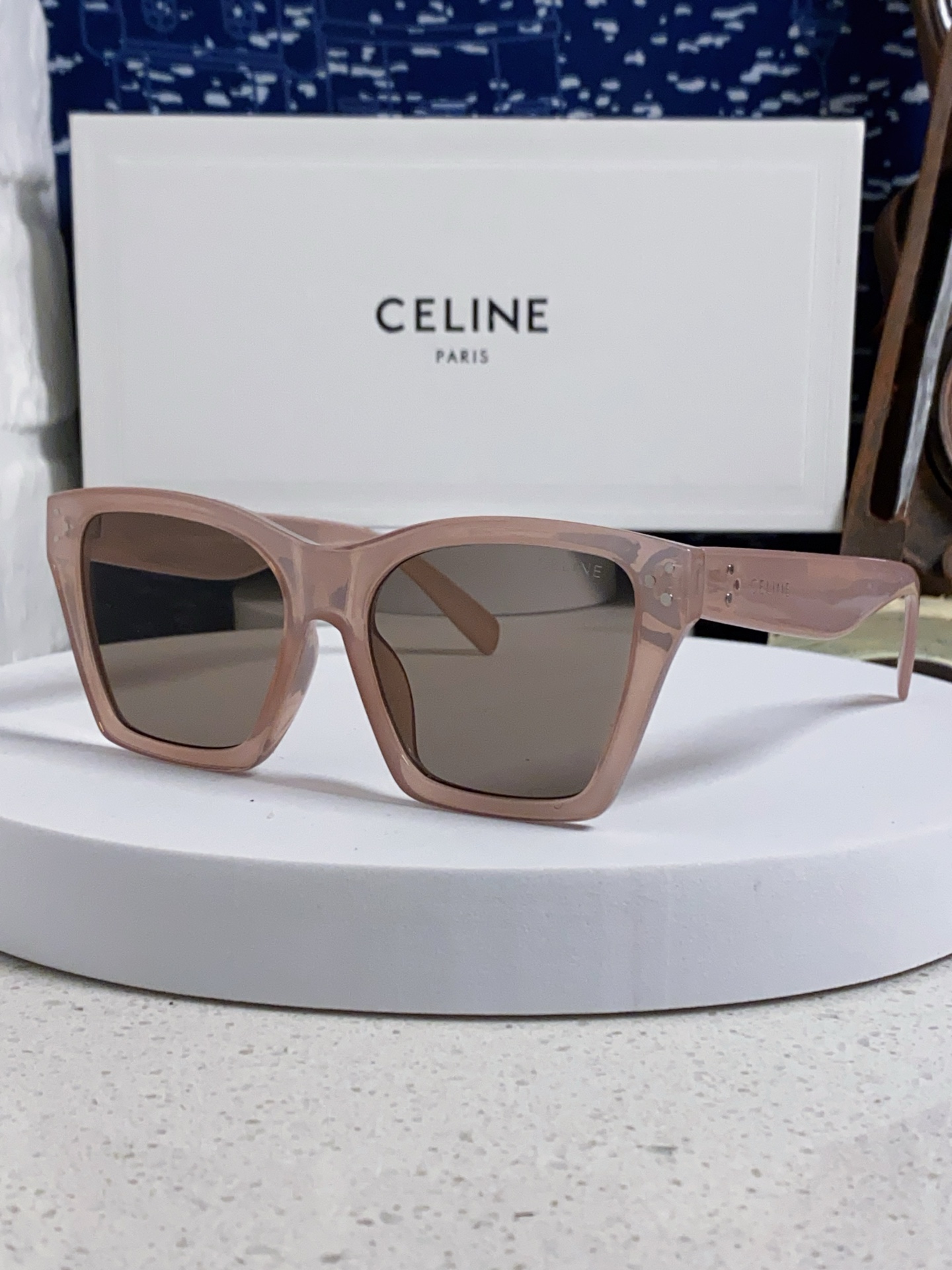 CELINE セリーヌ サングラス P125 サイズ 55-18-145 UVカット 大判 ファッション インスタ映え ピンク 多色展開 - 画像 6