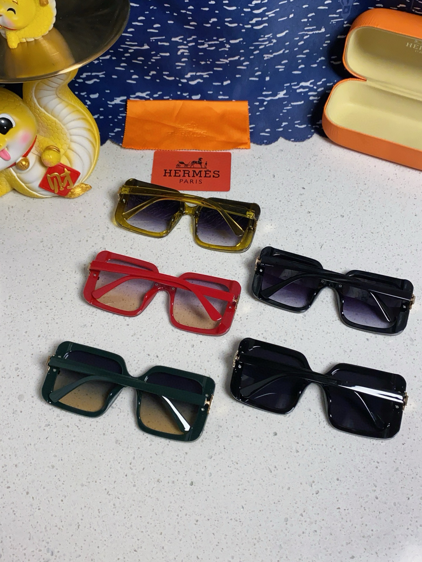 HERMES ルイ・ヴィトン サングラス フェイスプロテクション UVカット メンズ レディース ブラック 多色展開 - 画像 3