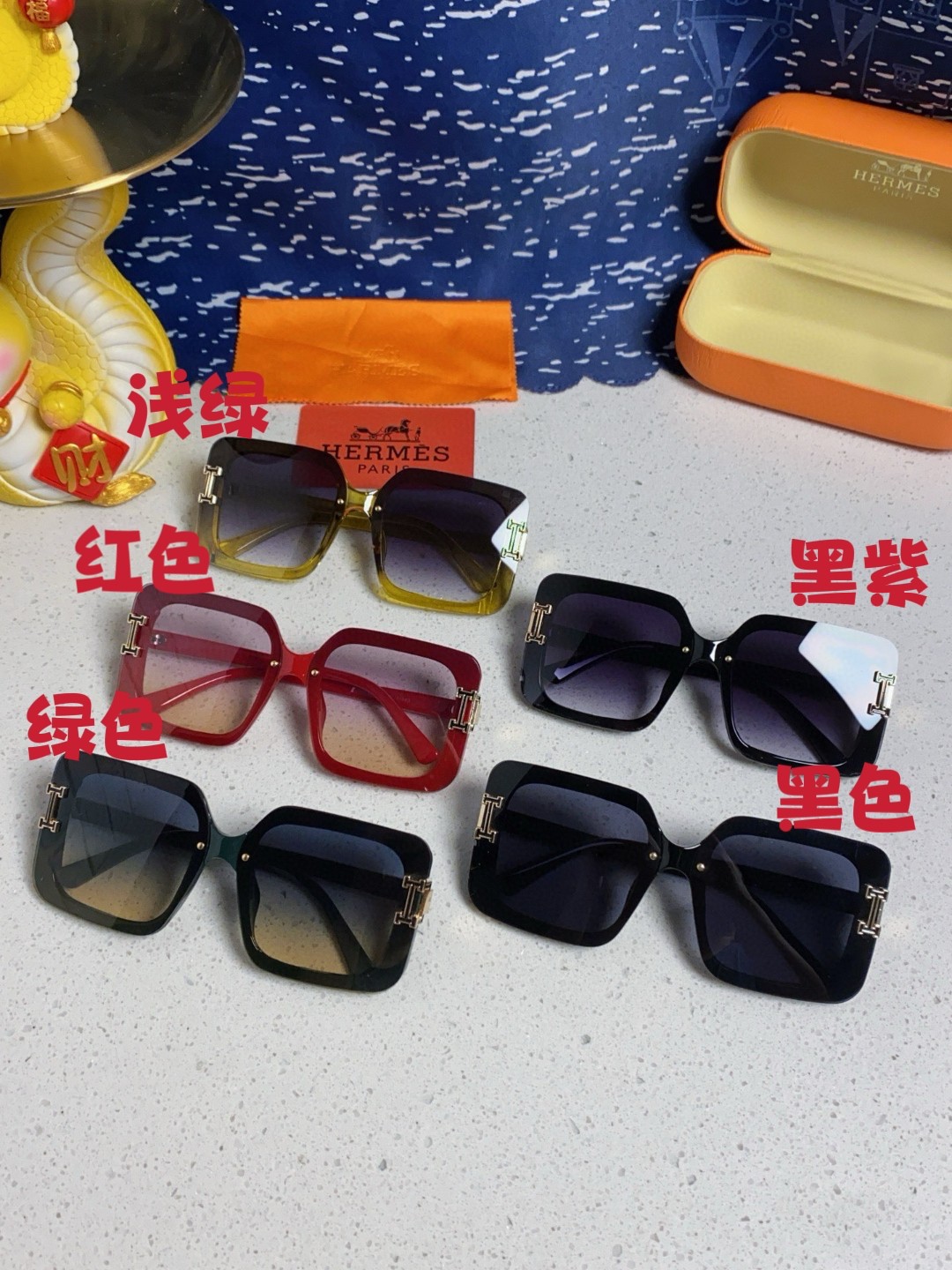 HERMES ルイ・ヴィトン サングラス フェイスプロテクション UVカット メンズ レディース ブラック 多色展開 - 画像 4