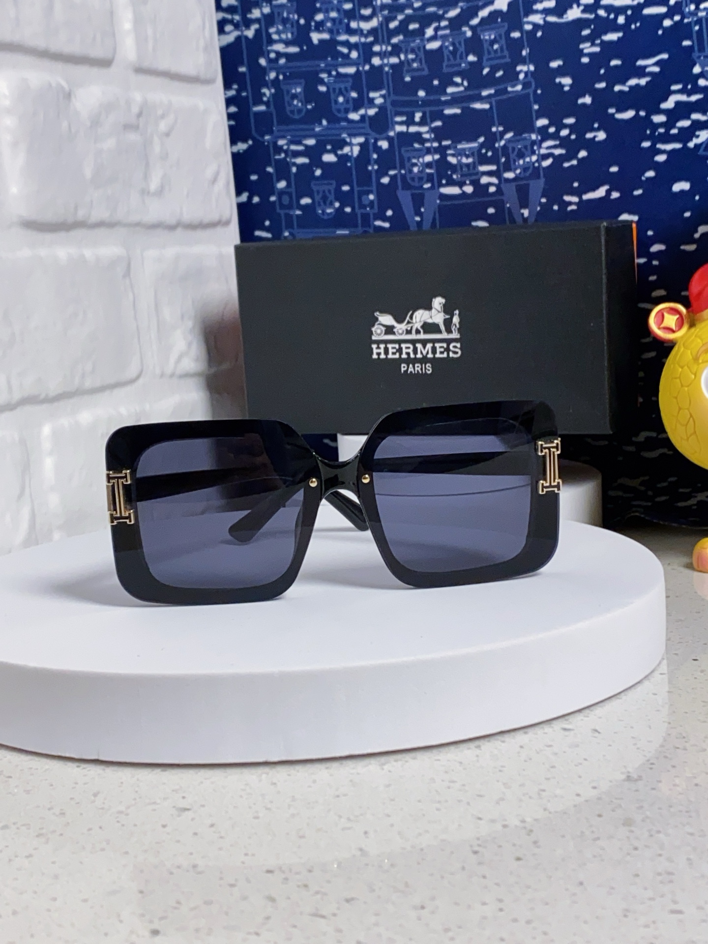 HERMES ルイ・ヴィトン サングラス フェイスプロテクション UVカット メンズ レディース ブラック 多色展開 - 画像 7