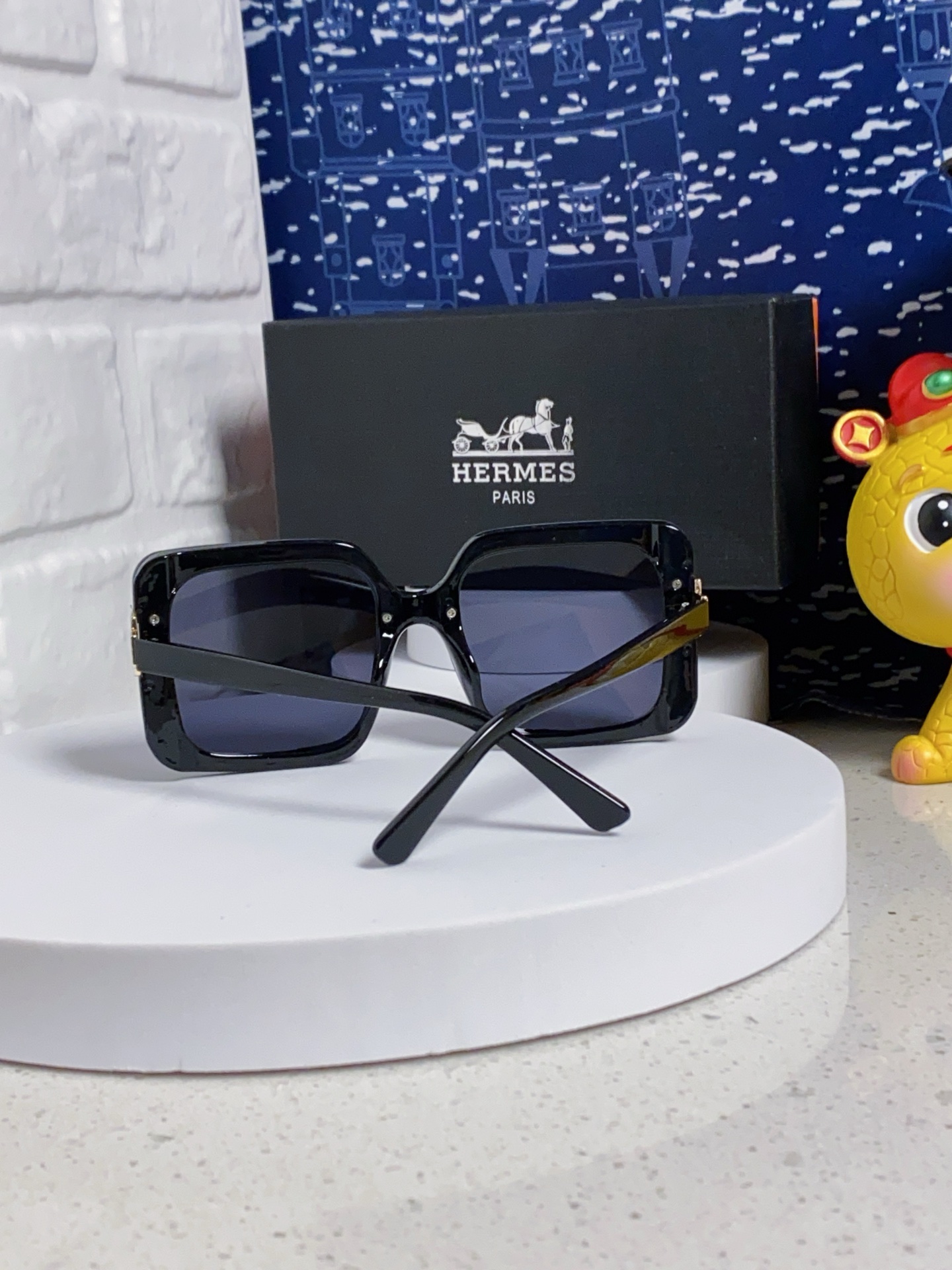 HERMES ルイ・ヴィトン サングラス フェイスプロテクション UVカット メンズ レディース ブラック 多色展開 - 画像 8