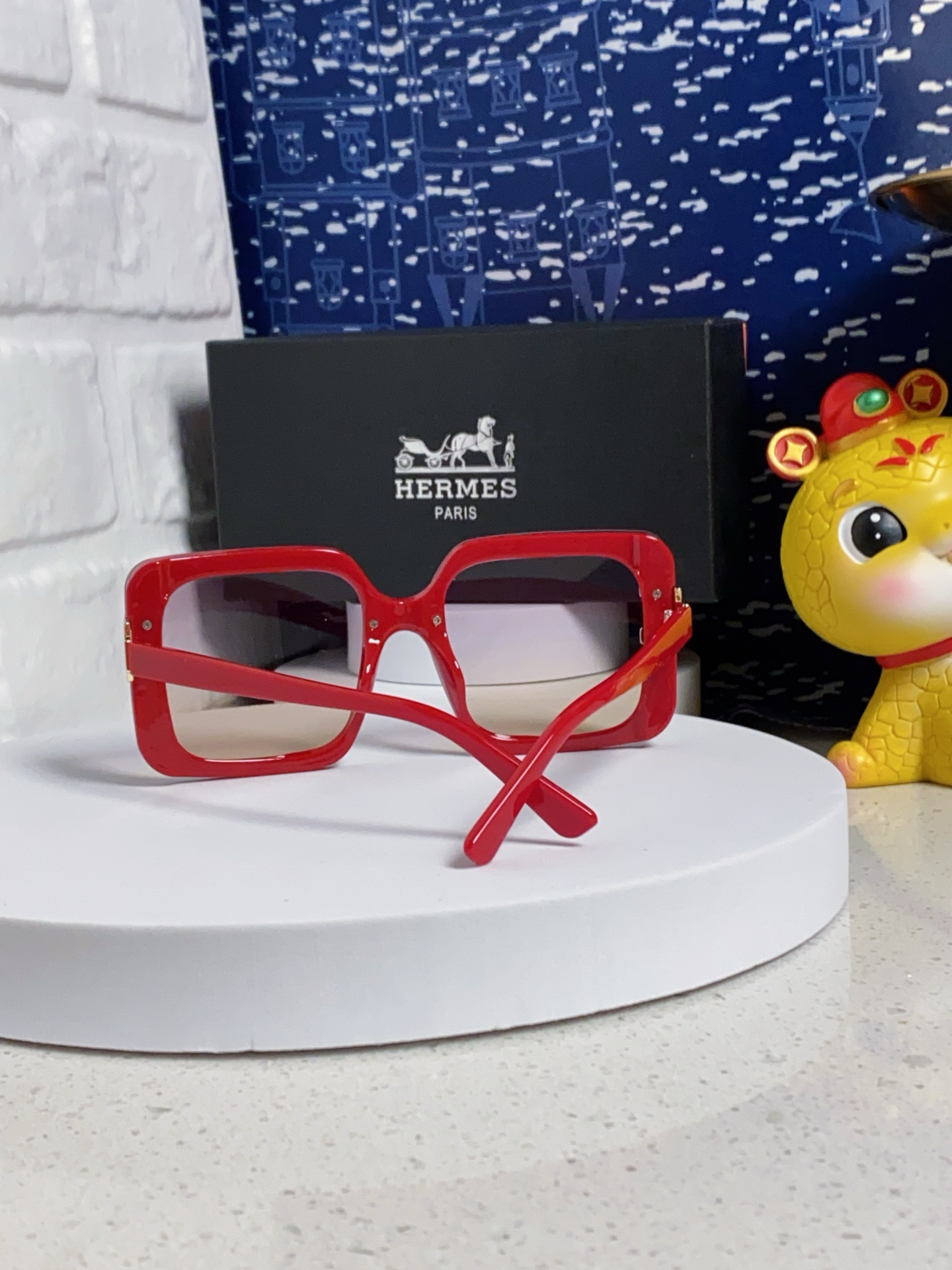 HERMES ヘルメス サングラス フラットサングラス 高級感 大顔用 防紫外线 メンズ レディース ファッション 多色展開 - 画像 4
