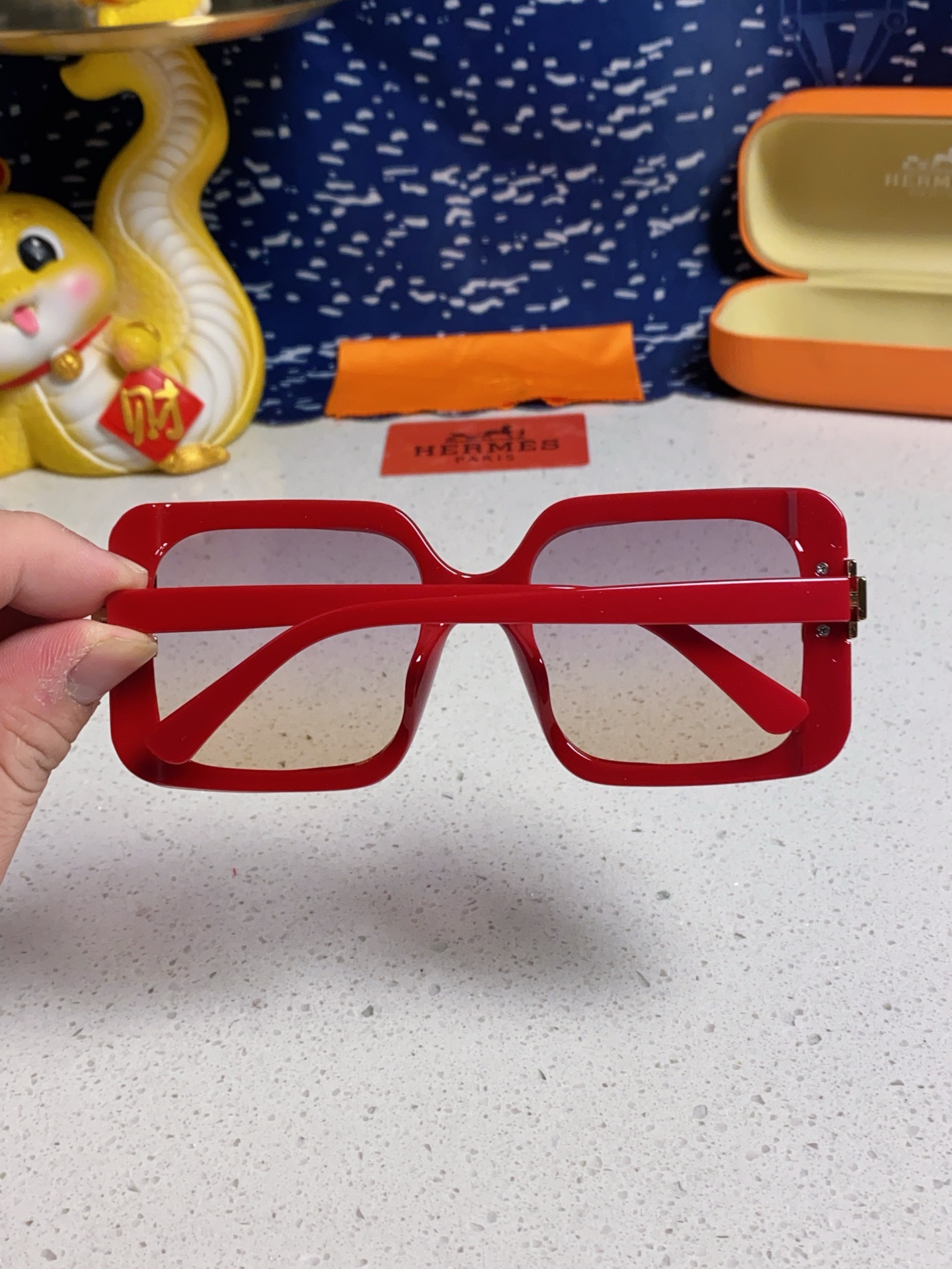 HERMES ヘルメス サングラス フラットサングラス 高級感 大顔用 防紫外线 メンズ レディース ファッション 多色展開 - 画像 6