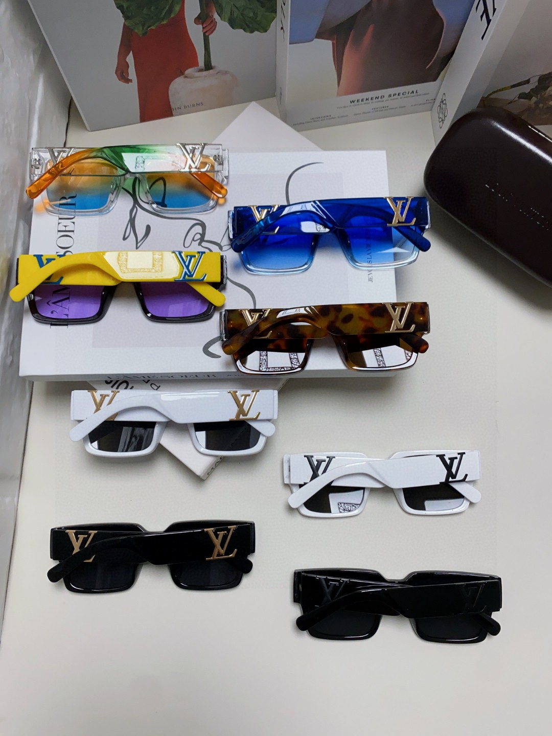 LOUIS VUITTON ルイヴィトン サングラス P125 フレーム ブラック ブルー オーバルシェイプ メンズ レディース ブルーレンズ 多色展開 - 画像 8