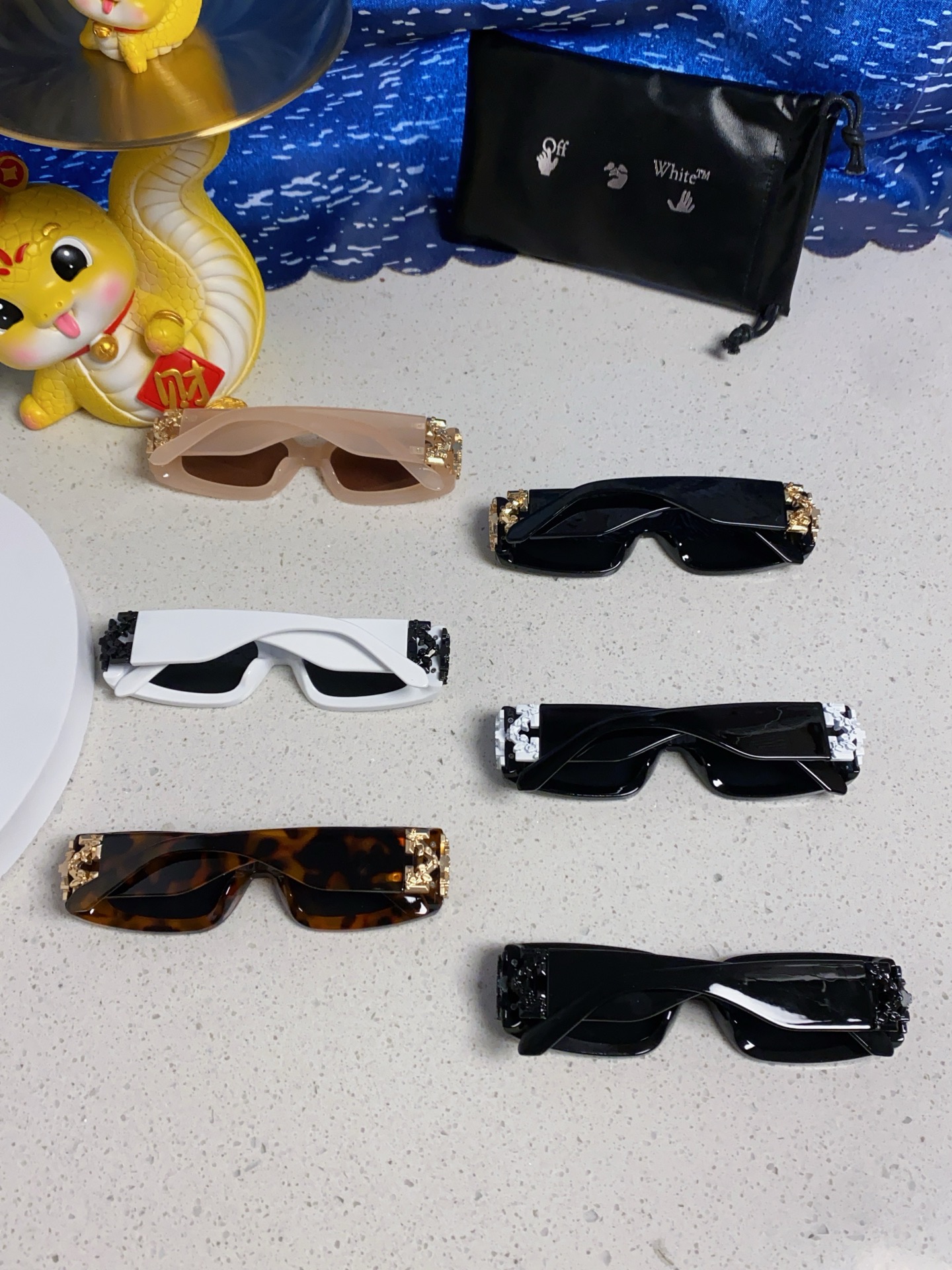 P125 Off White 2025新款OFF复古方框WHITE墨镜男ow小红书网红同款个性太阳眼镜女士墨镜_31313 - 画像 2