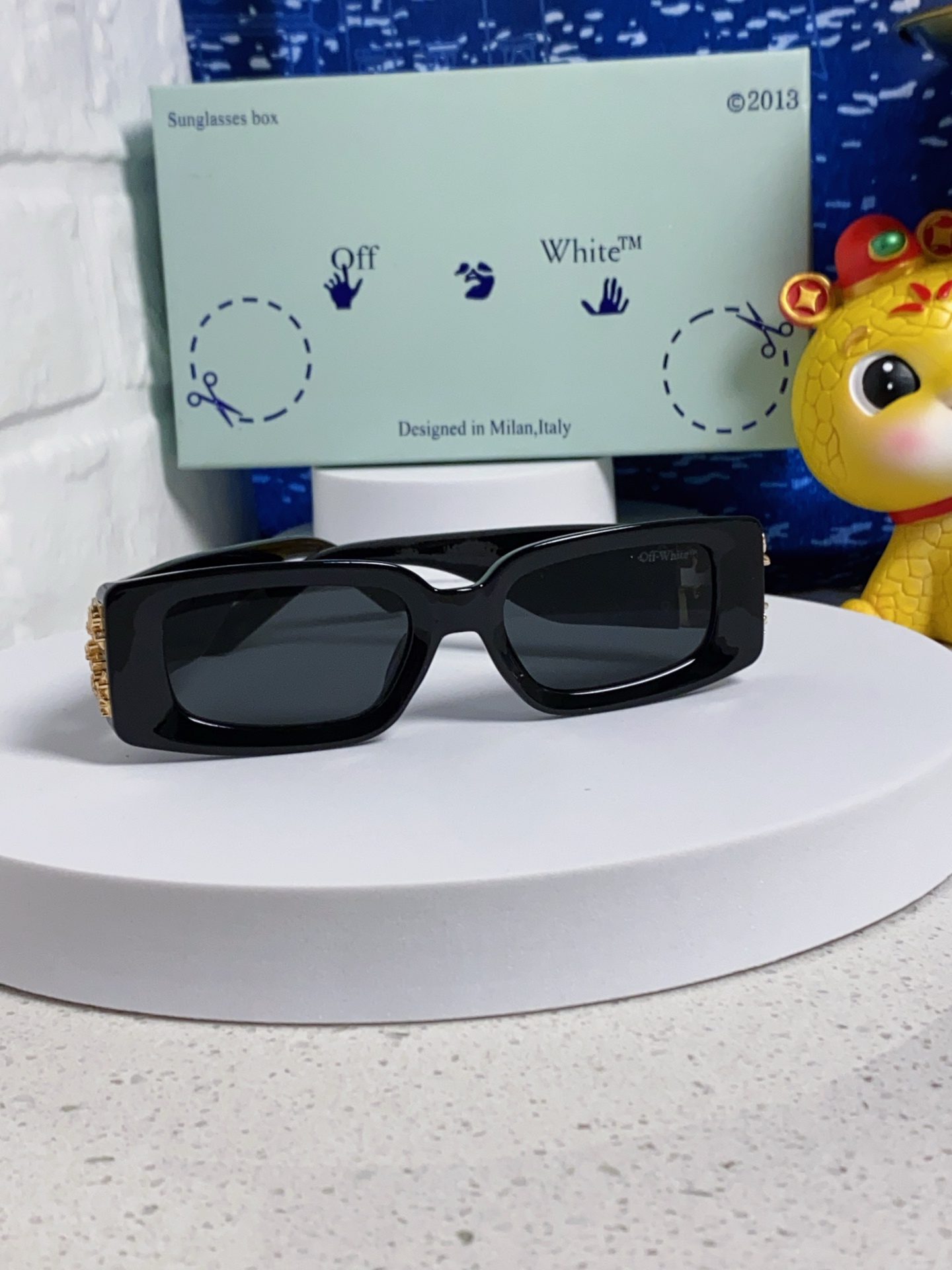 P125 Off White 2025新款OFF复古方框WHITE墨镜男ow小红书网红同款个性太阳眼镜女士墨镜_31313 - 画像 4