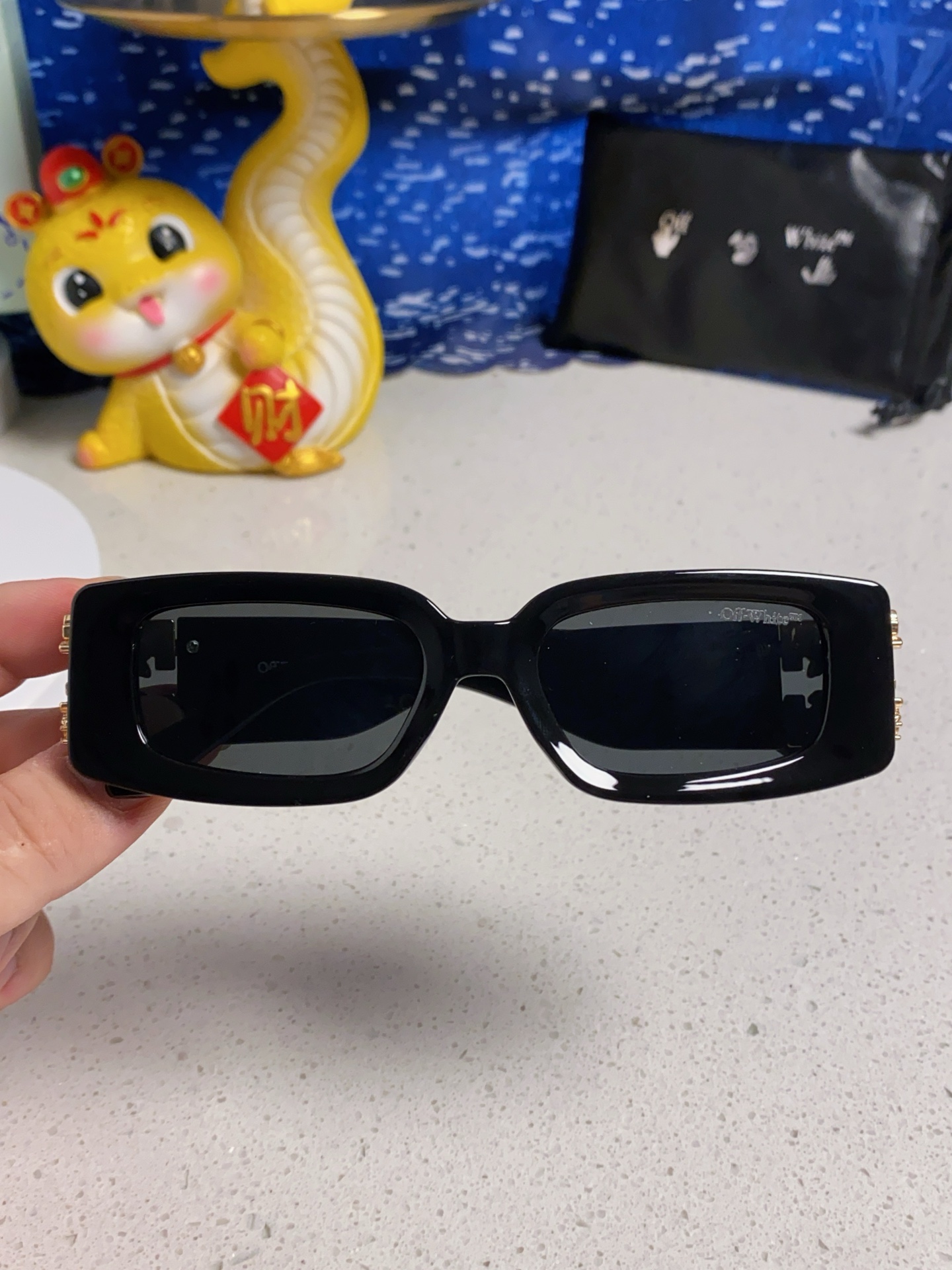 P125 Off White 2025新款OFF复古方框WHITE墨镜男ow小红书网红同款个性太阳眼镜女士墨镜_31313 - 画像 6