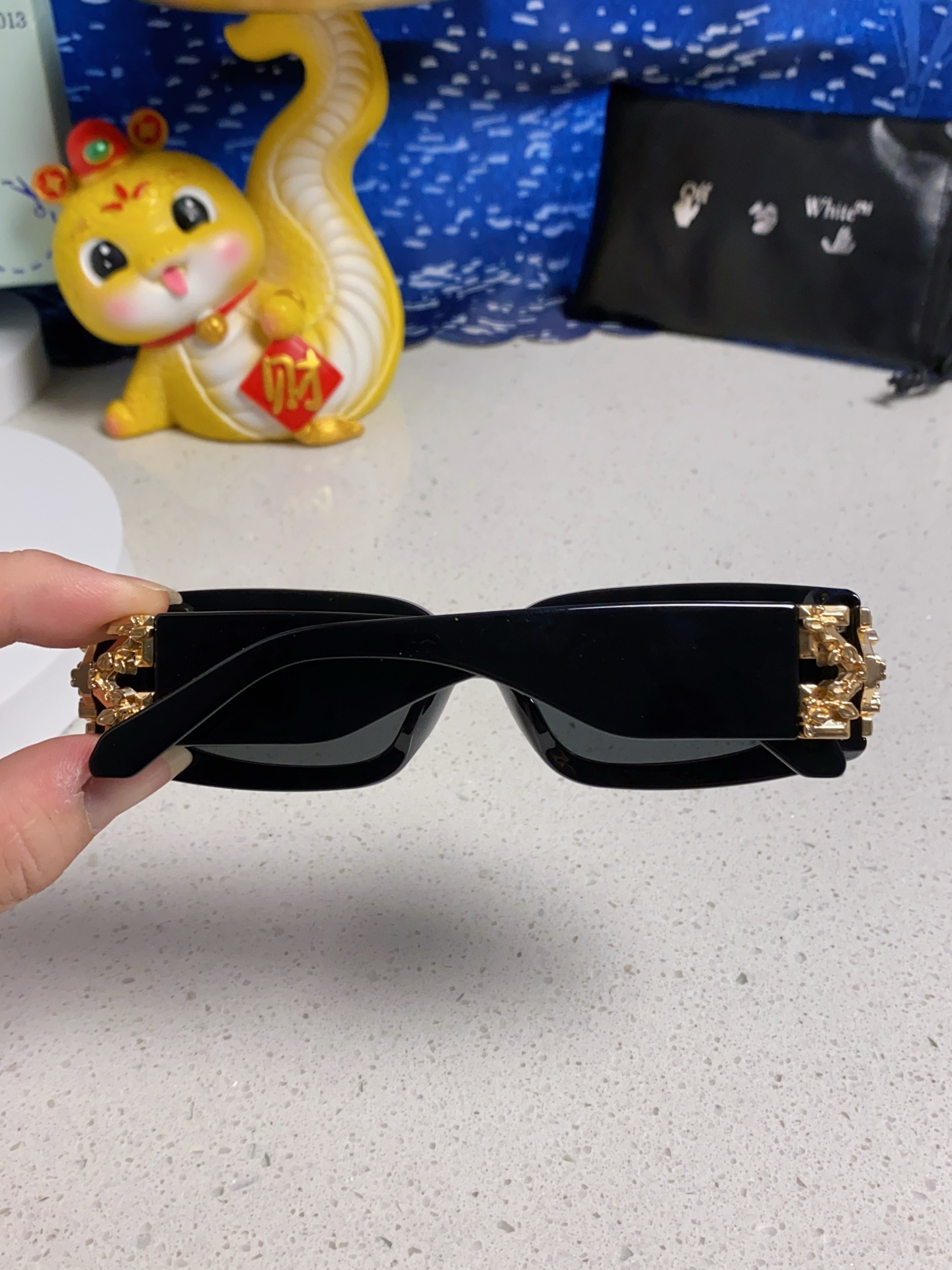 P125 Off White 2025新款OFF复古方框WHITE墨镜男ow小红书网红同款个性太阳眼镜女士墨镜_31313 - 画像 7