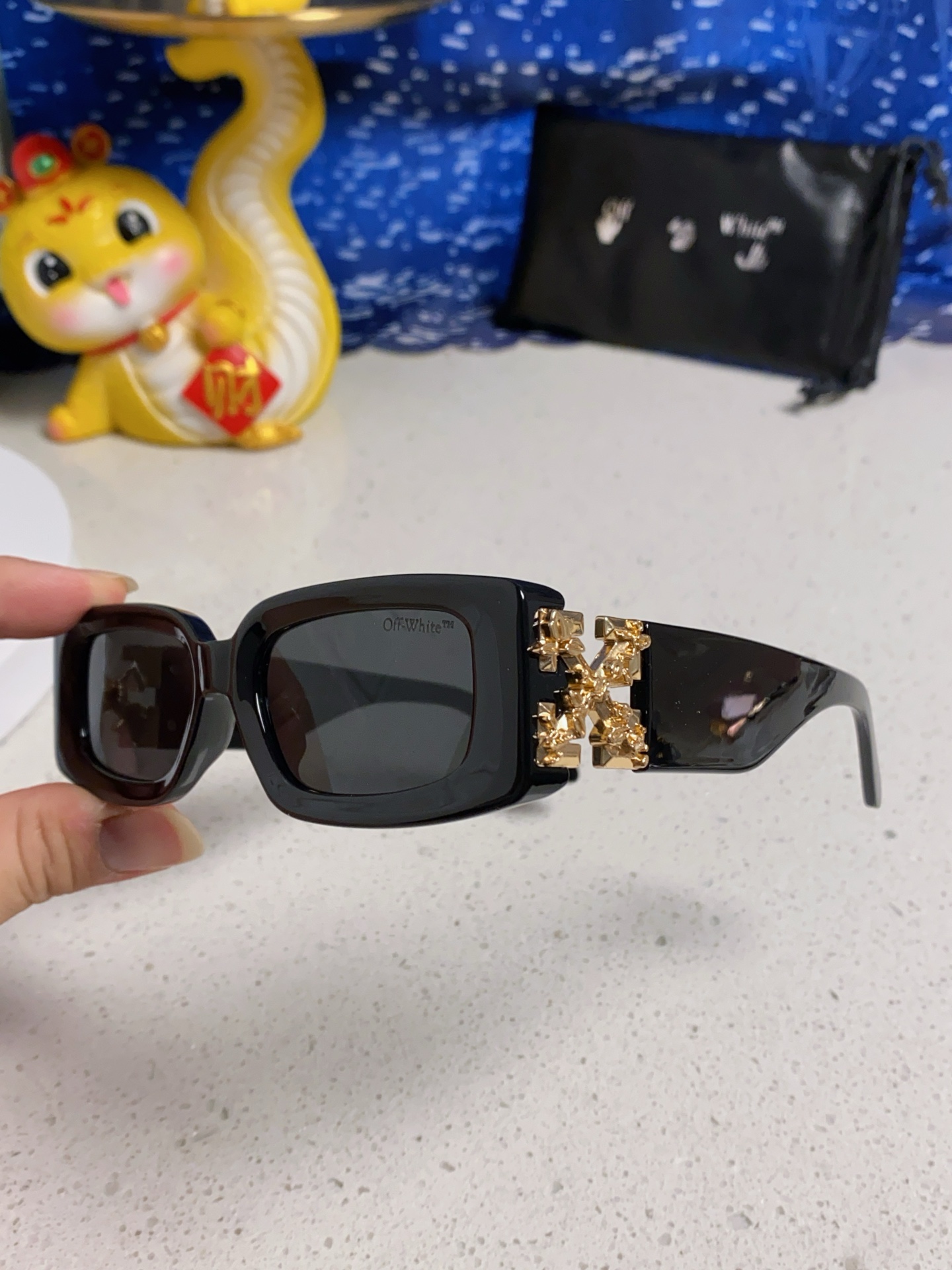 P125 Off White 2025新款OFF复古方框WHITE墨镜男ow小红书网红同款个性太阳眼镜女士墨镜_31313 - 画像 8