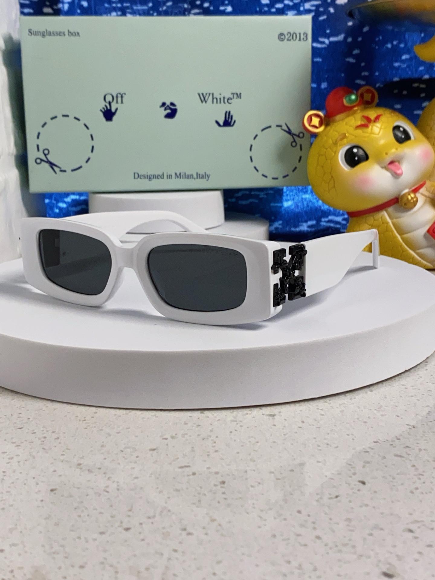 Off White オフホワイト サングラス メンズ レディース ブラック ホワイト レトロ フレーム 多色展開 - 画像 7