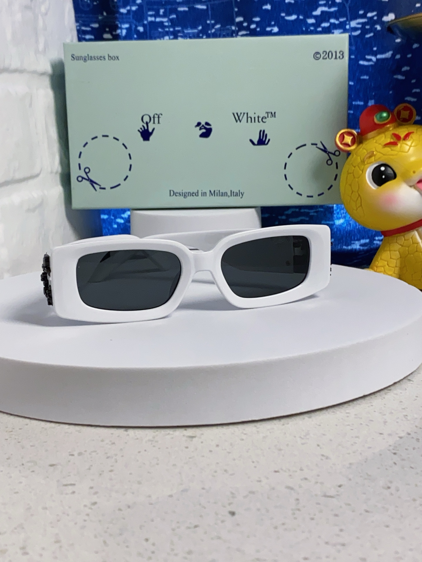 Off White オフホワイト サングラス メンズ レディース ブラック ホワイト レトロ フレーム 多色展開 - 画像 8