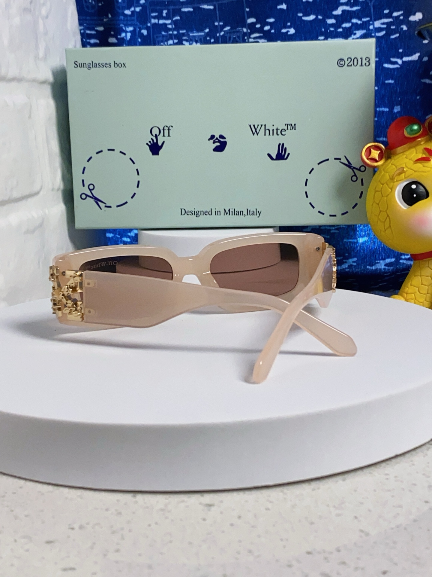 Off White オフホワイト サングラス フレーム オーバル メンズ レディース ホワイト 多色展開 - 画像 5