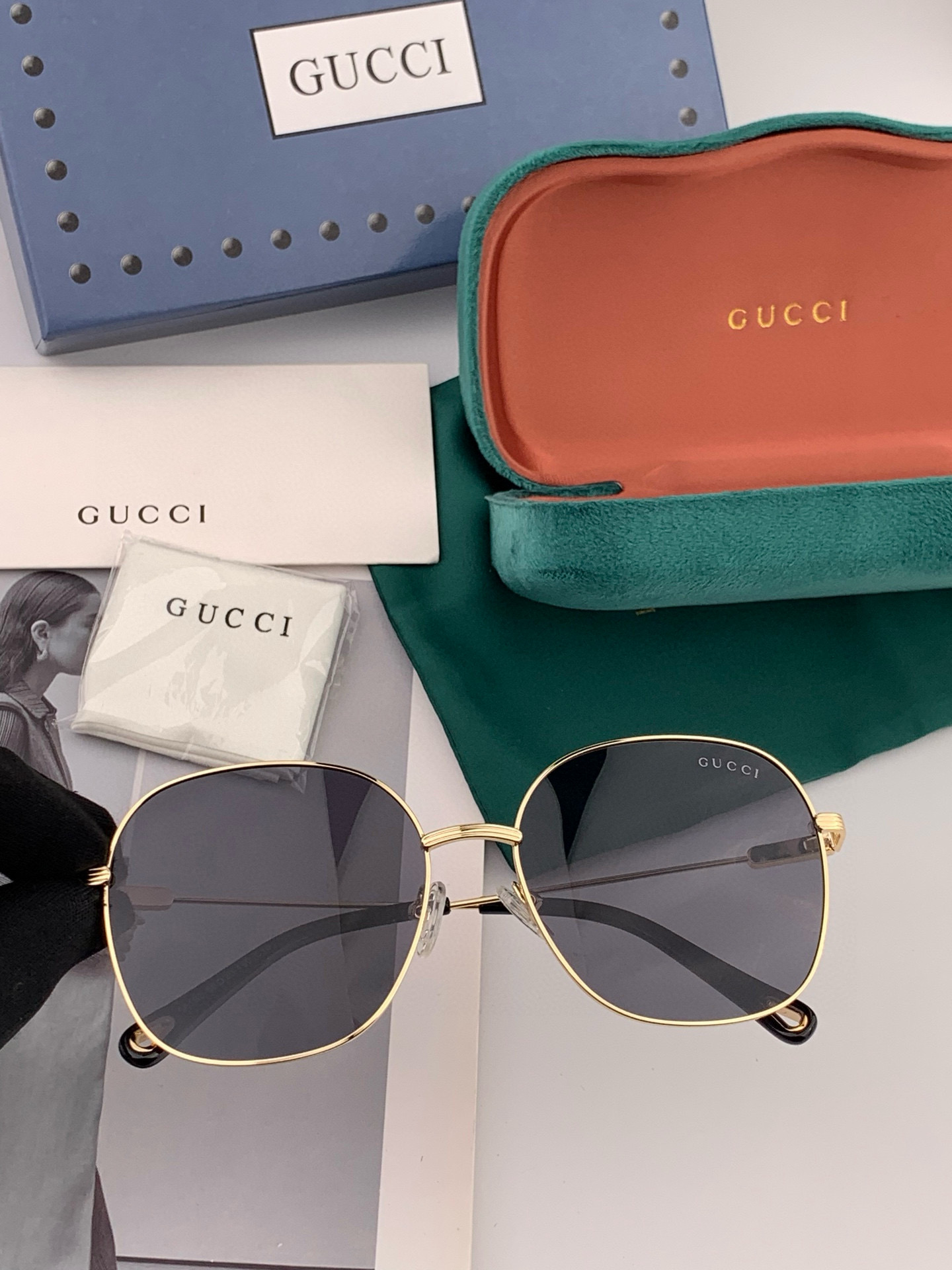 GUCCI グッチ サングラス オーバル メンズ レディース ブラック G35810 - 画像 4
