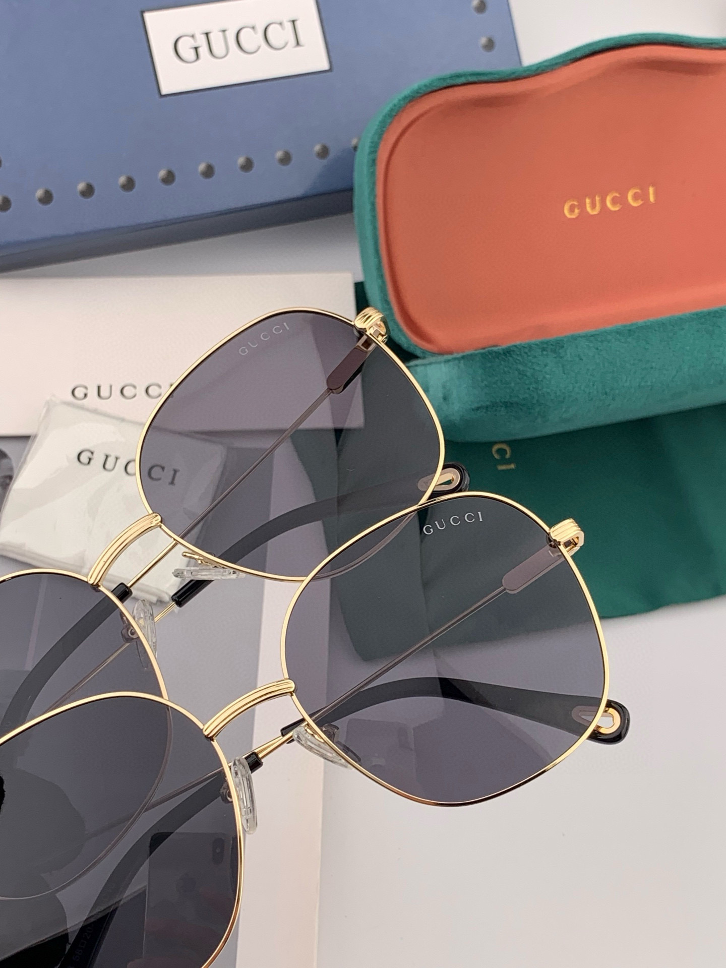 GUCCI グッチ サングラス オーバル メンズ レディース ブラック G35810 - 画像 7