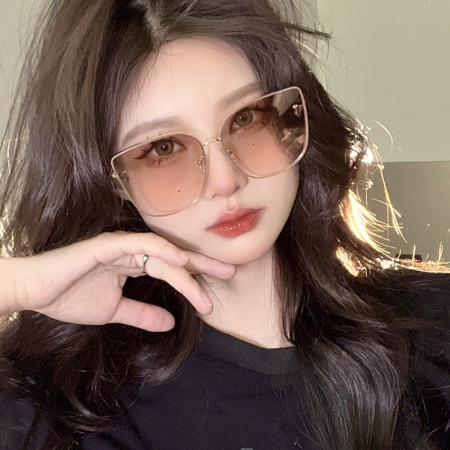 GUCCI グッチ サングラス シルバーフレーム パステルピンク フェイスガード G1506 メンズ レディース - 画像 2