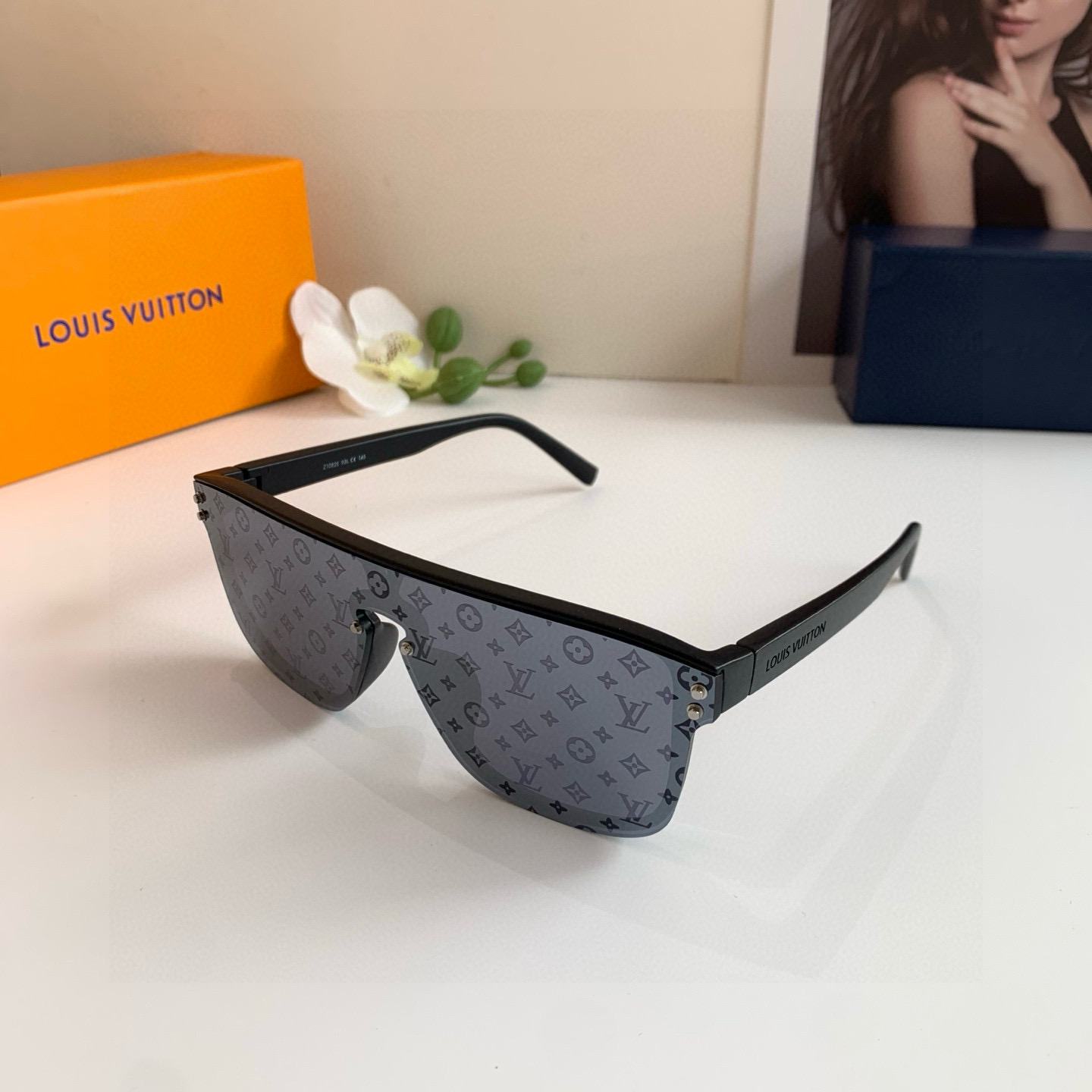 LOUIS VUITTON ルイヴィトン サングラス フレーム一体型 インサート ブラック - 画像 2