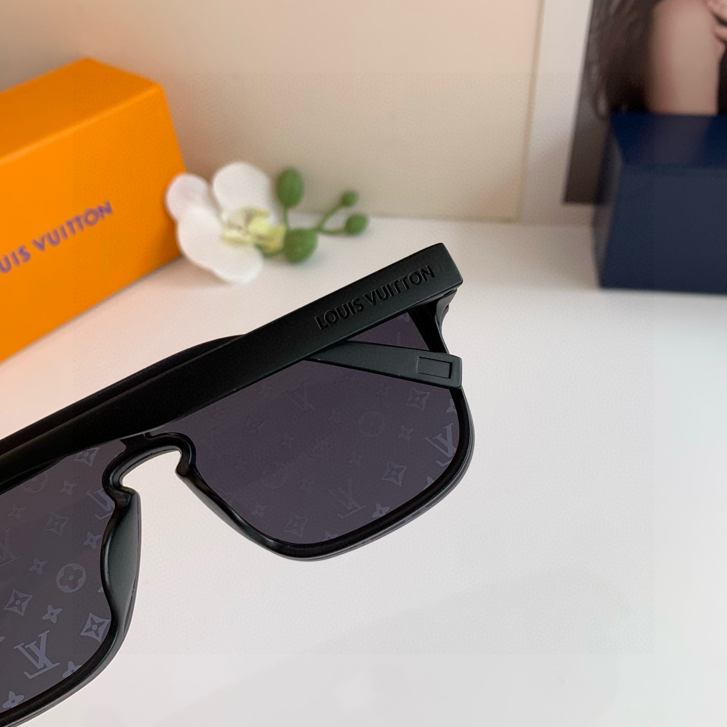 LOUIS VUITTON ルイヴィトン サングラス フレーム一体型 インサート ブラック - 画像 6