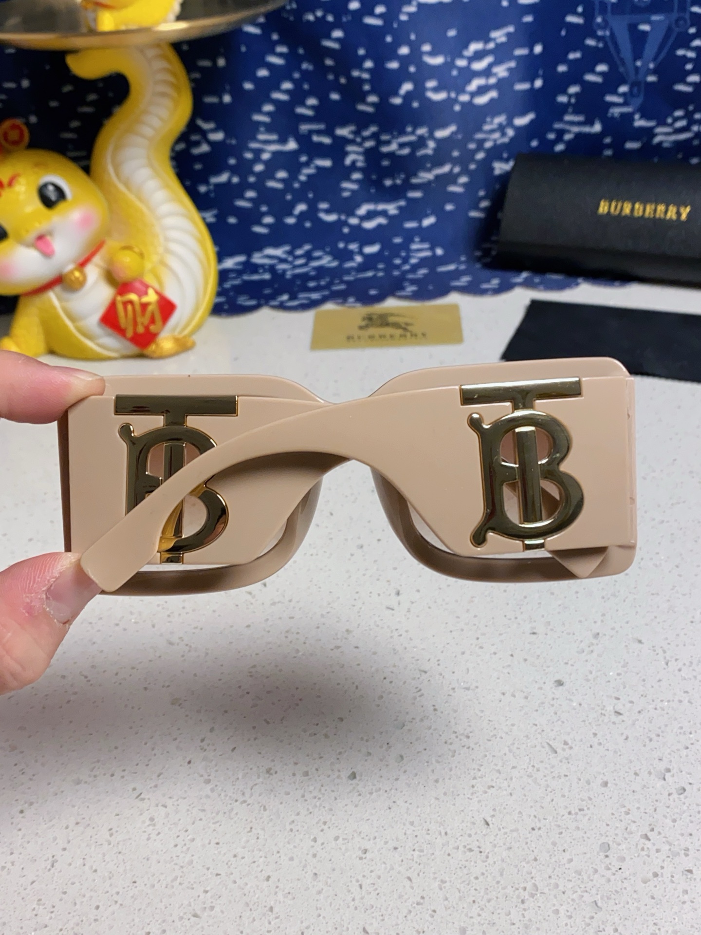 BURBERRY バーバリー サングラス BE4406U 大サイズ Bロゴ フレーム レディース ピンク 多色展開 - 画像 8