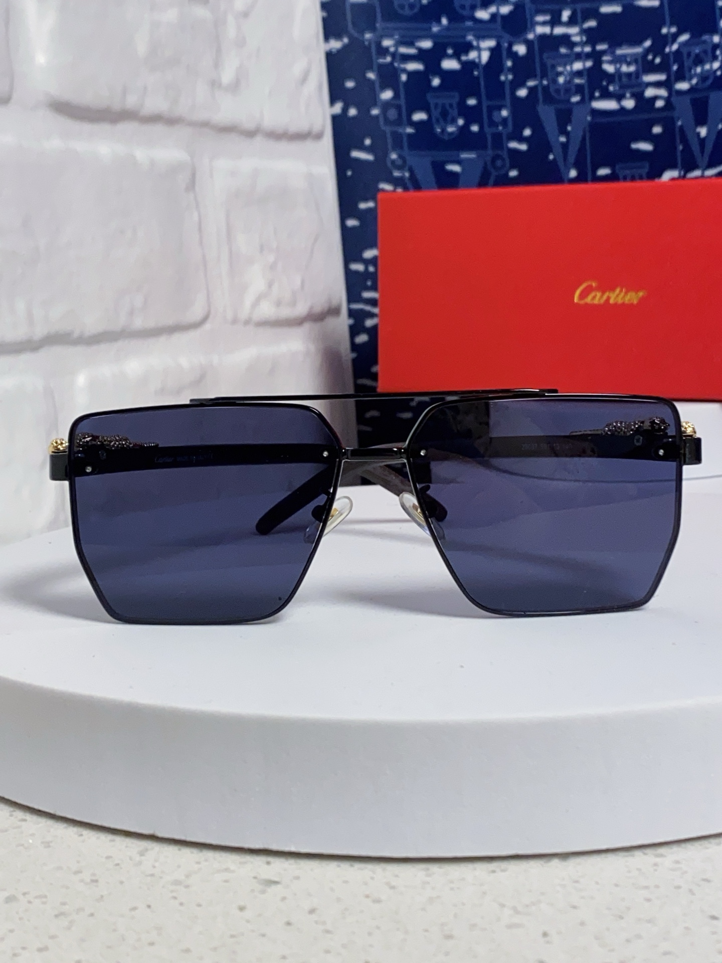 Cartier カルティエ フレームサングラス フレームタイプ メンズ レディース プラネット デザイン 2025 新作 ブラック 多色展開 - 画像 5